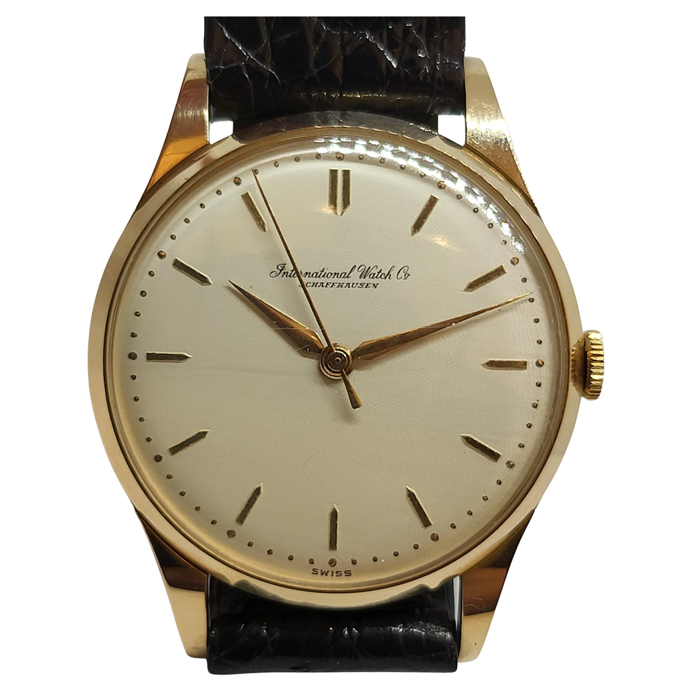 18 Kt Gold IWC Wrist Watch Caliber 89, Calatrava For Sale