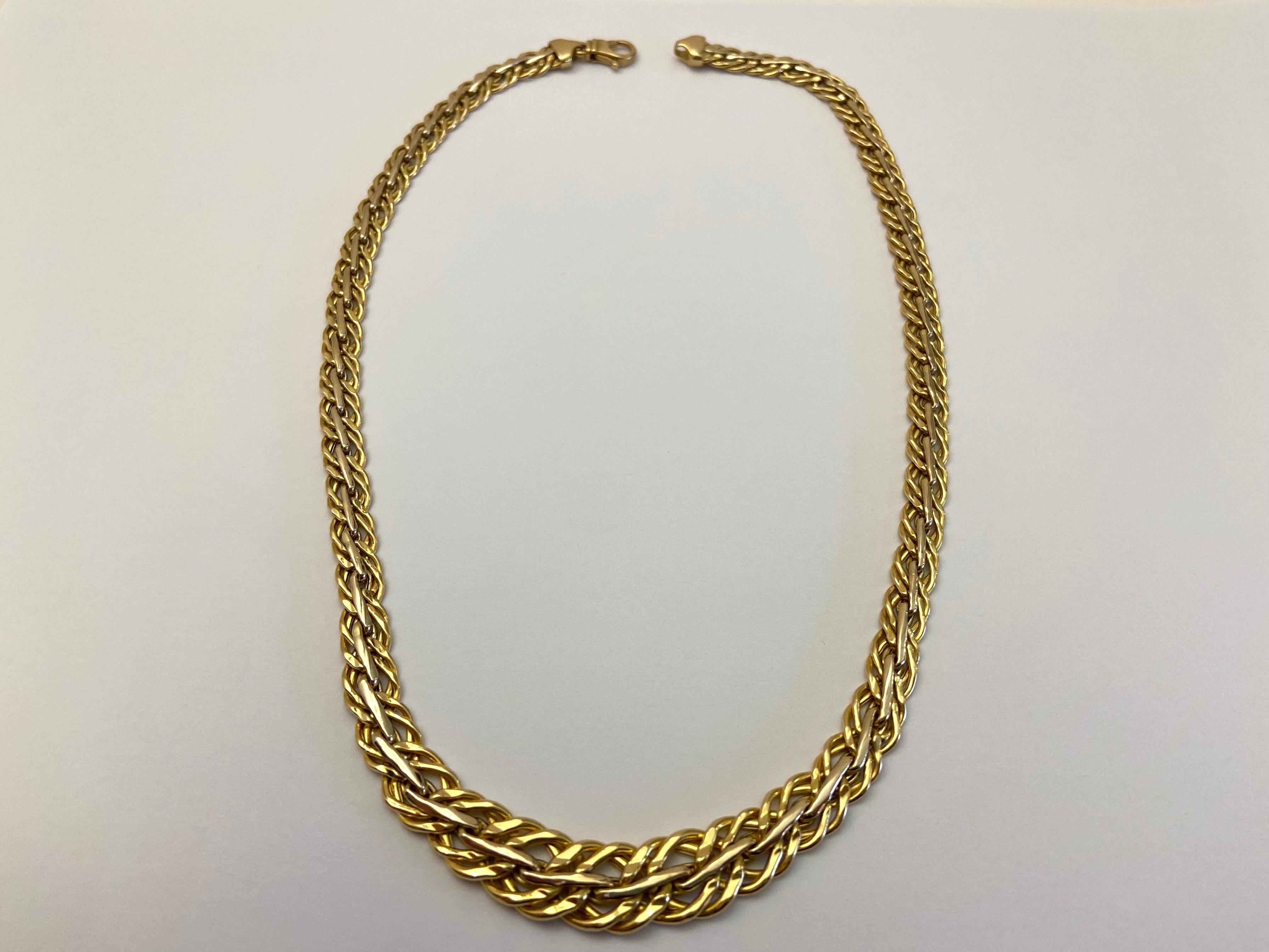 18 Kt Gold Necklace, Made in Italy For Sale 1