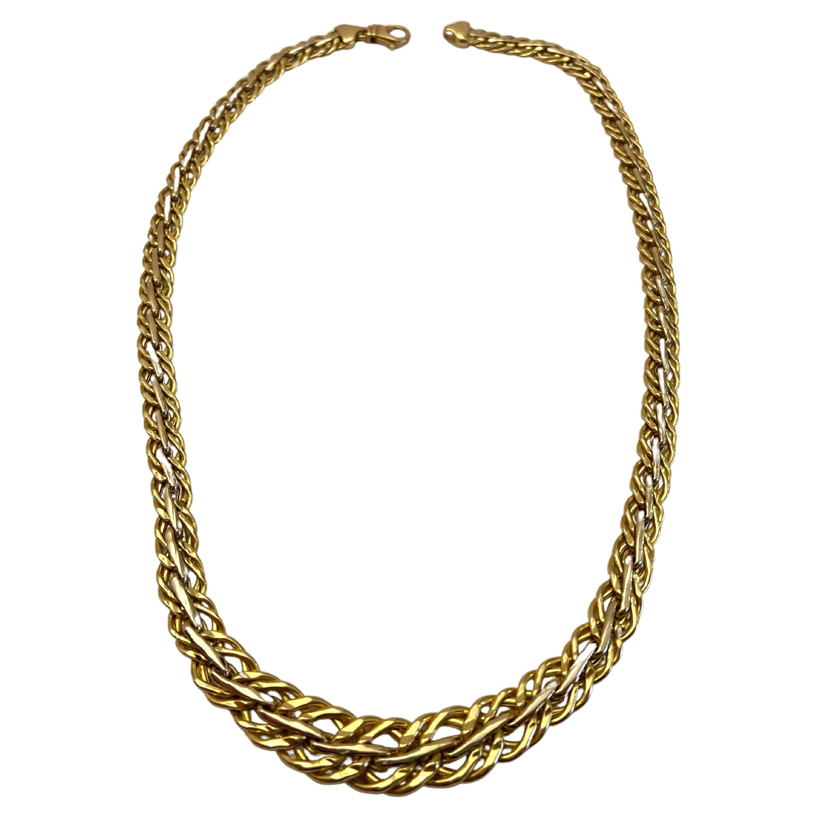 18 Kt Gold Necklace, Made in Italy For Sale