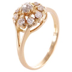 18 Kt Gold Altschliff 0,45ct Diamant Ring