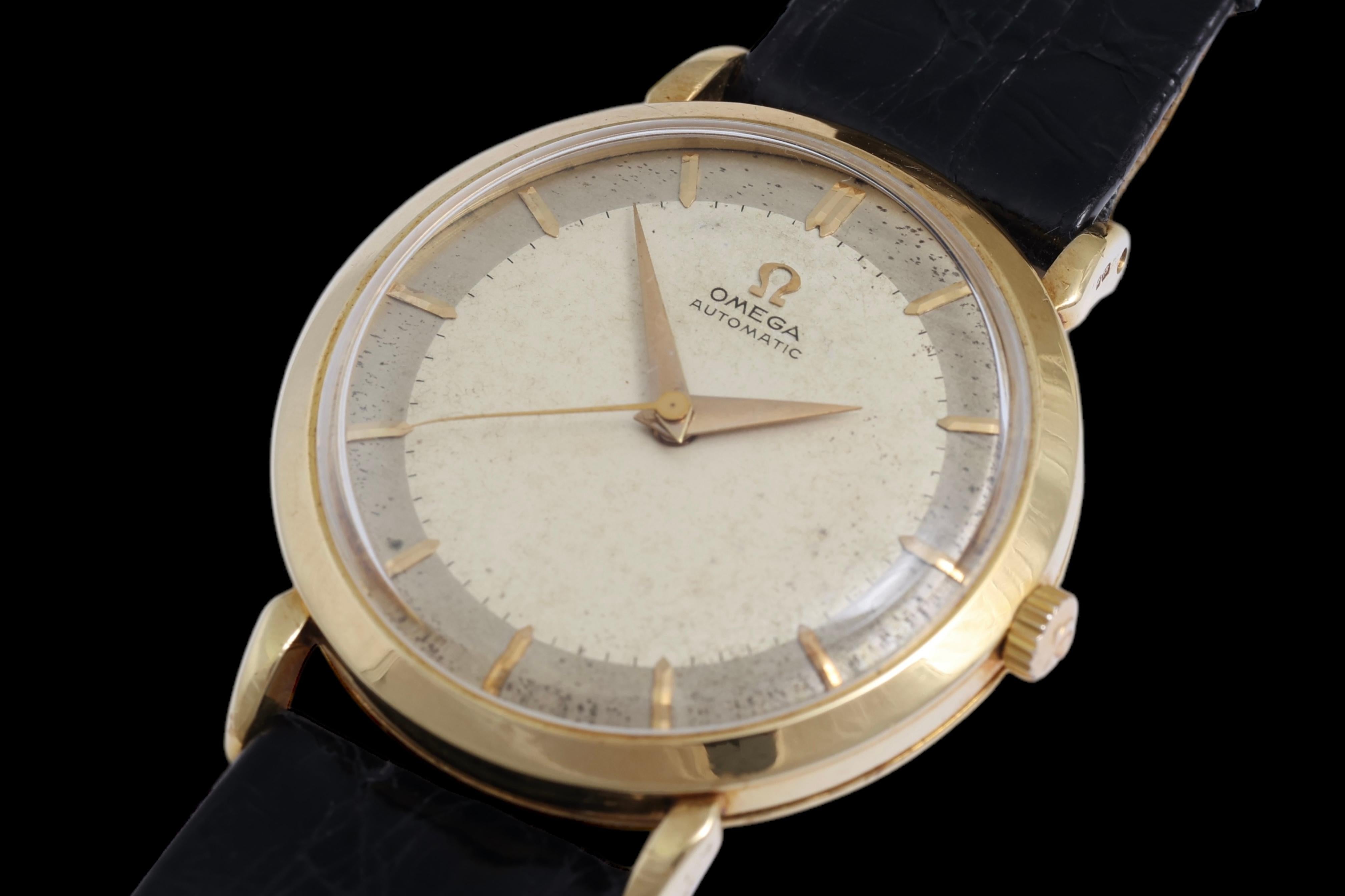Artisan 18 Kt Gold Omega Automatic, Caliber 501, from 1958 For Sale