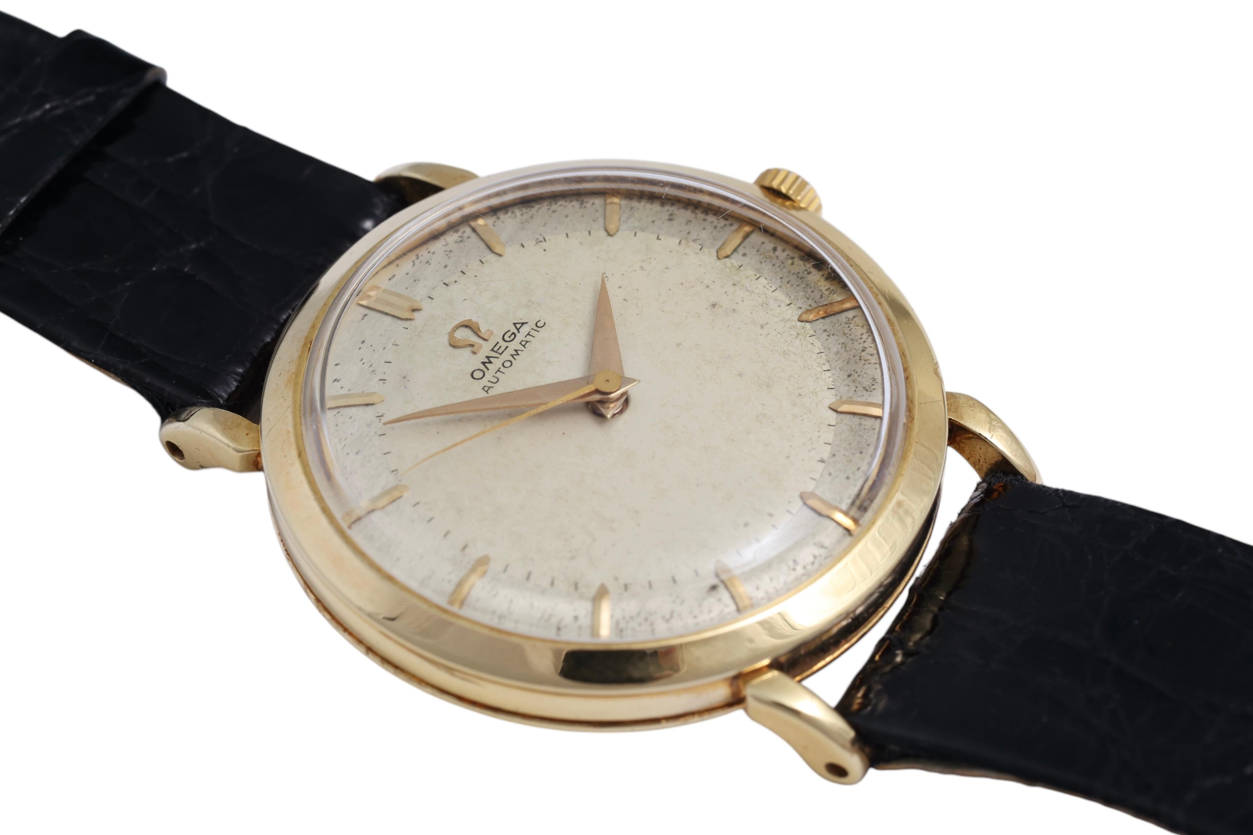 18 Kt Gold Omega Automatic, Caliber 501, from 1958 For Sale 1