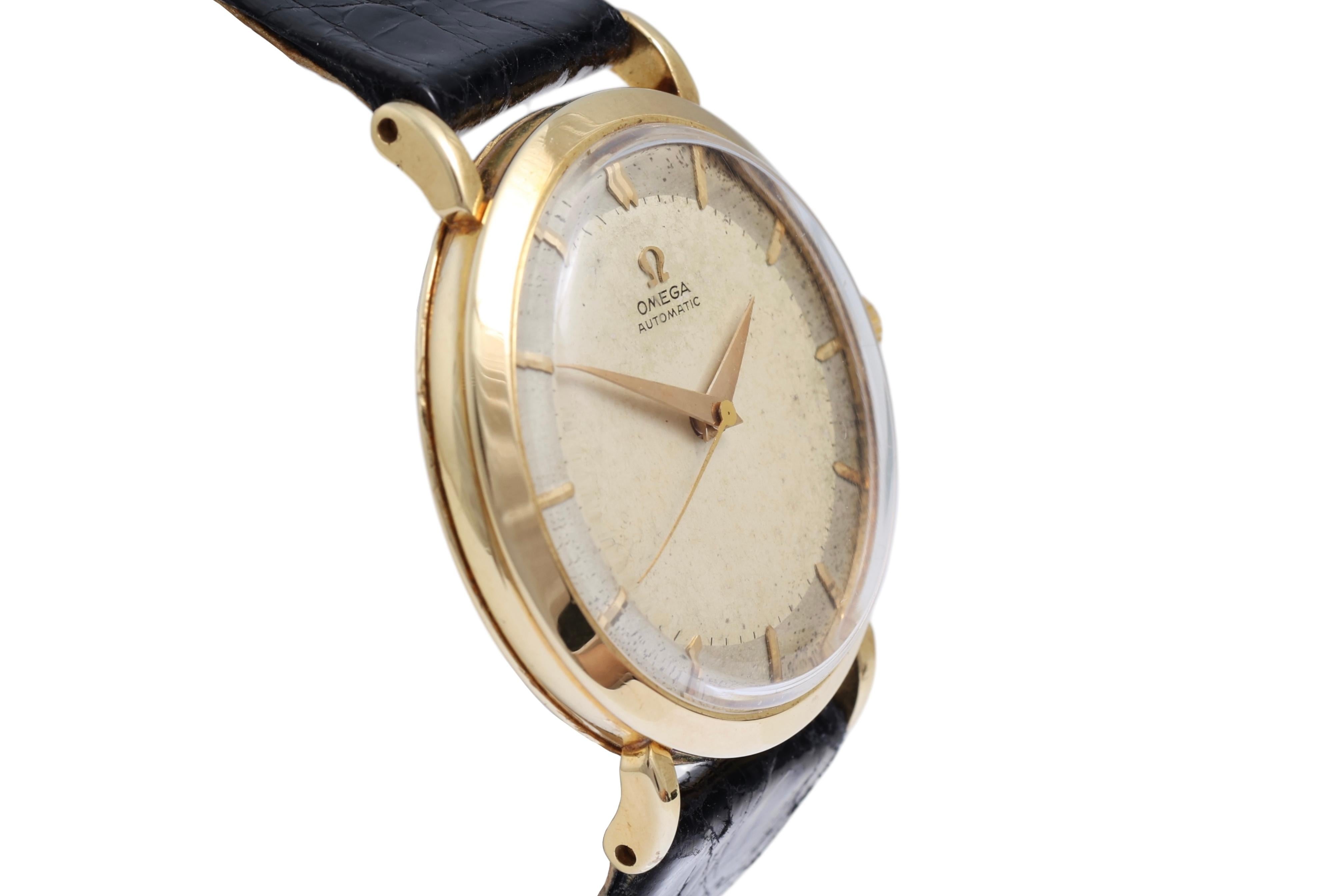 18 Kt Gold Omega Automatic, Caliber 501, from 1958 For Sale 2