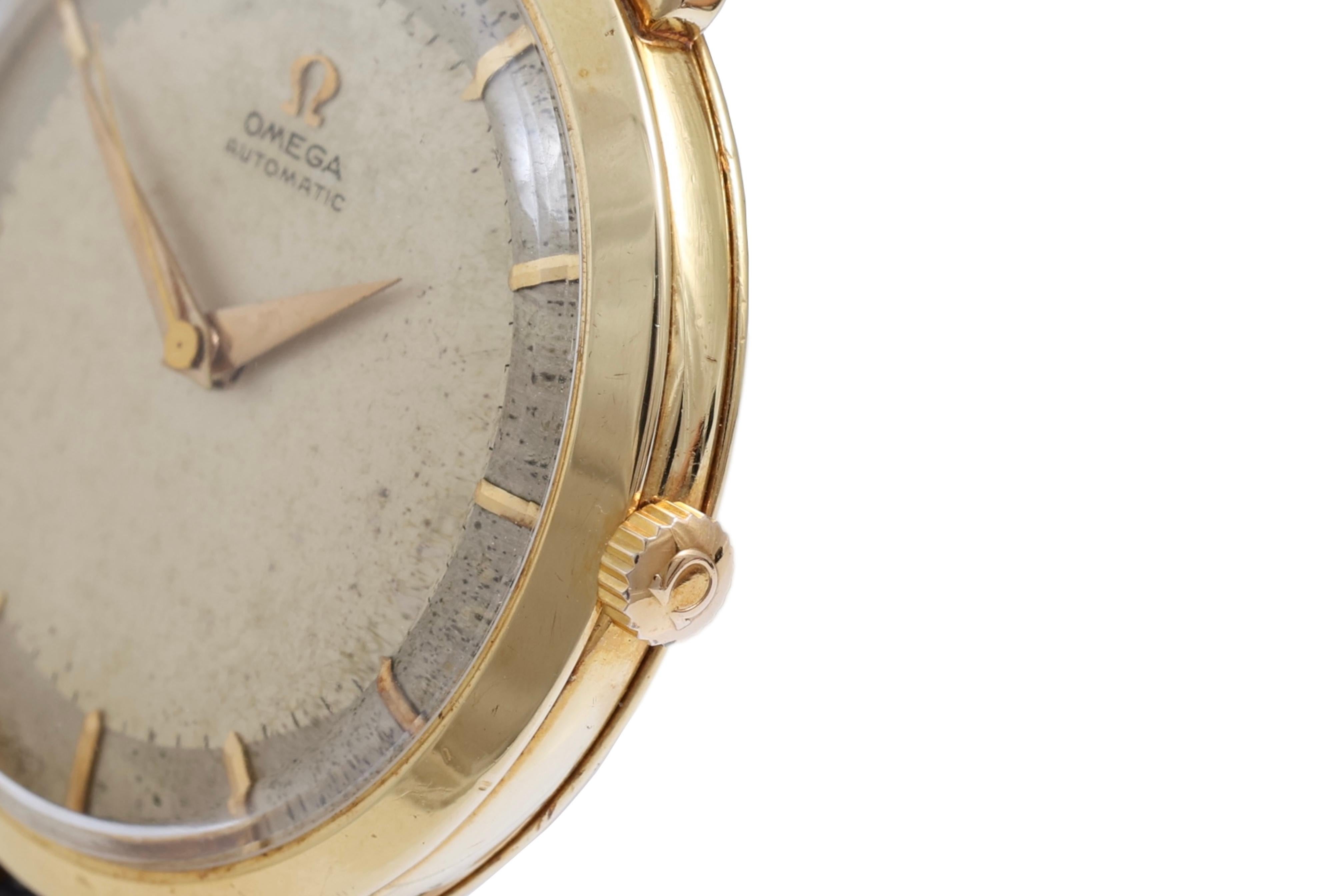 18 Kt Gold Omega Automatic, Caliber 501, from 1958 For Sale 4