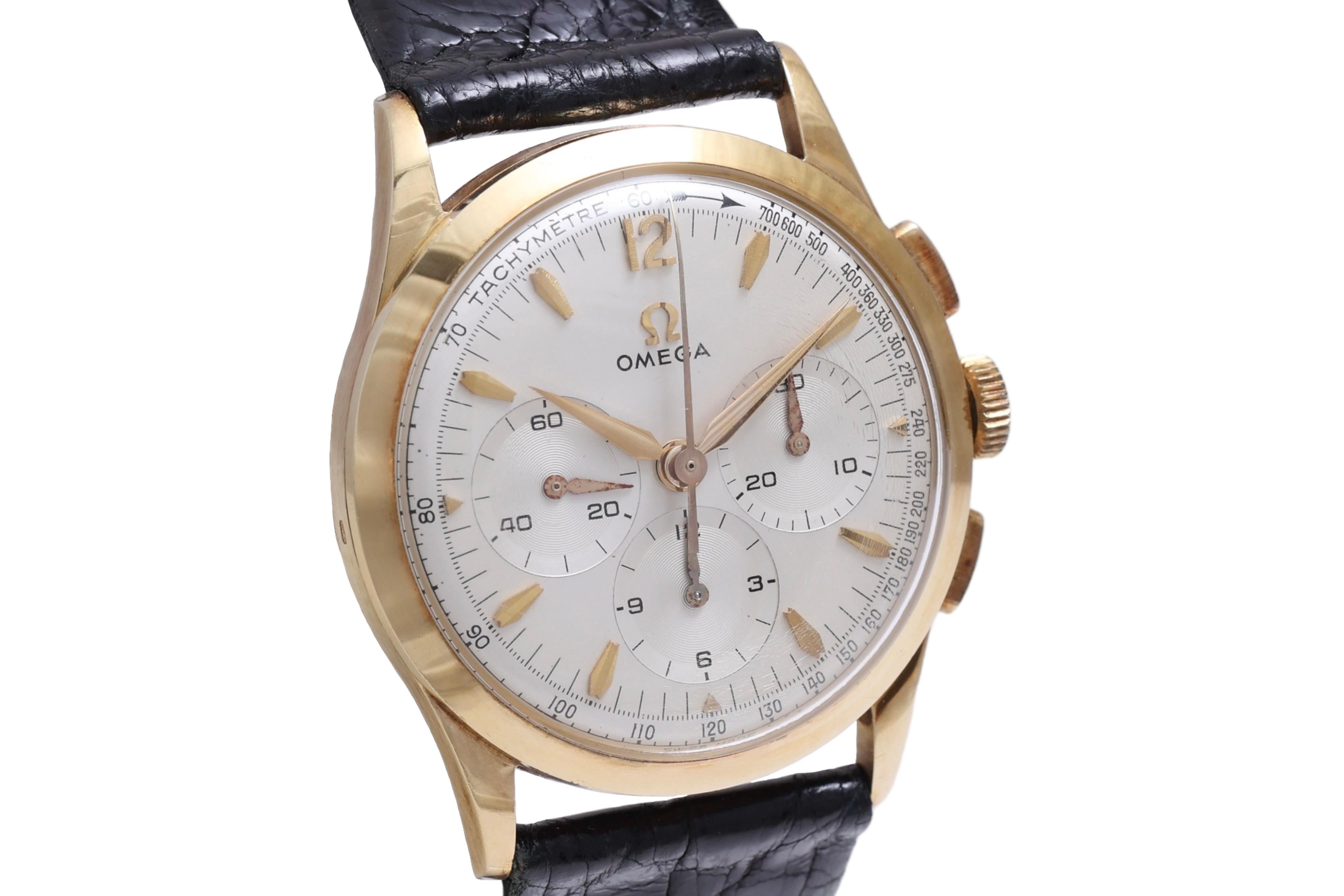 Artisan 18 kt Gold Omega Collectors Wrist Watch, Caliber 321, Reference OT 2955 3 For Sale