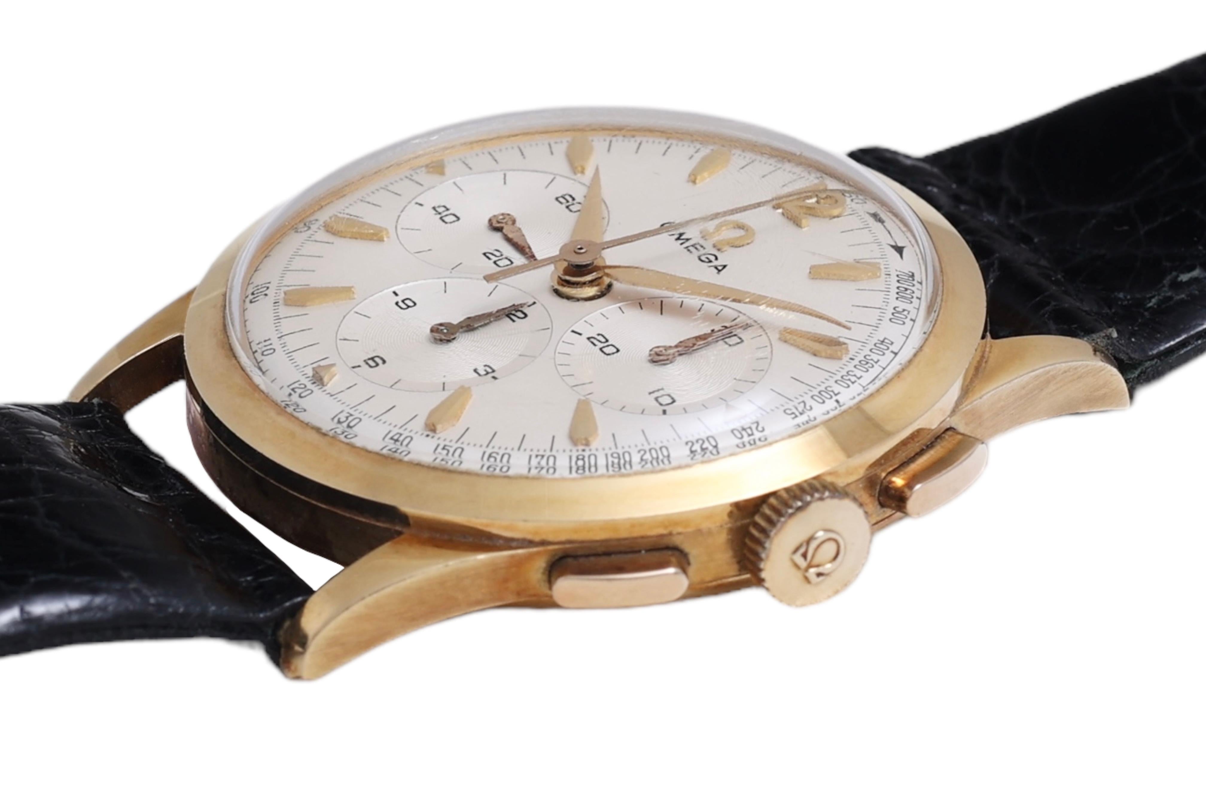 Women's or Men's 18 kt Gold Omega Collectors Wrist Watch, Caliber 321, Reference OT 2955 3 For Sale