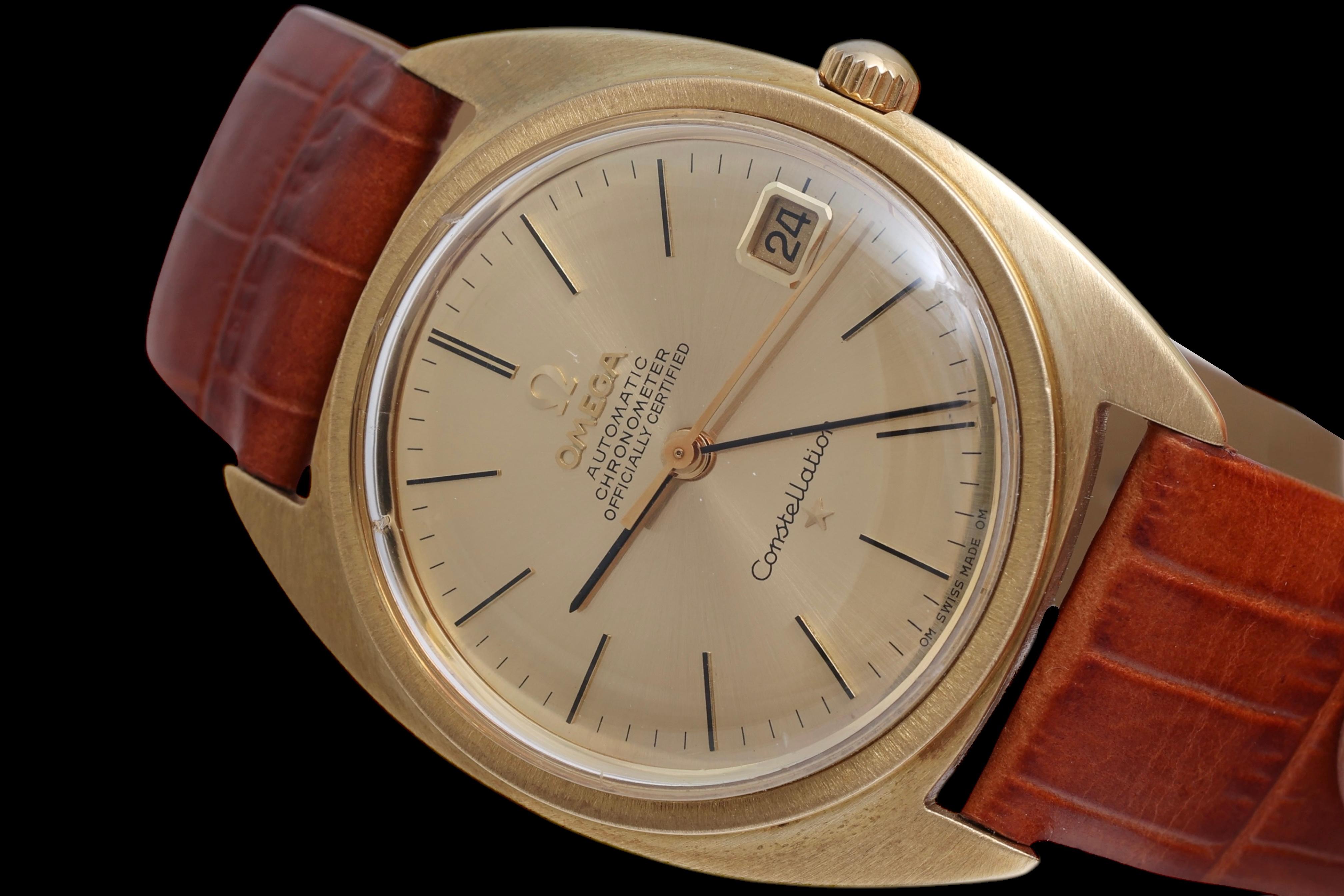 18 Kt Gold Omega Constellation Automatic Wrist Watch ! Ref. 168009 - 168017 For Sale 6