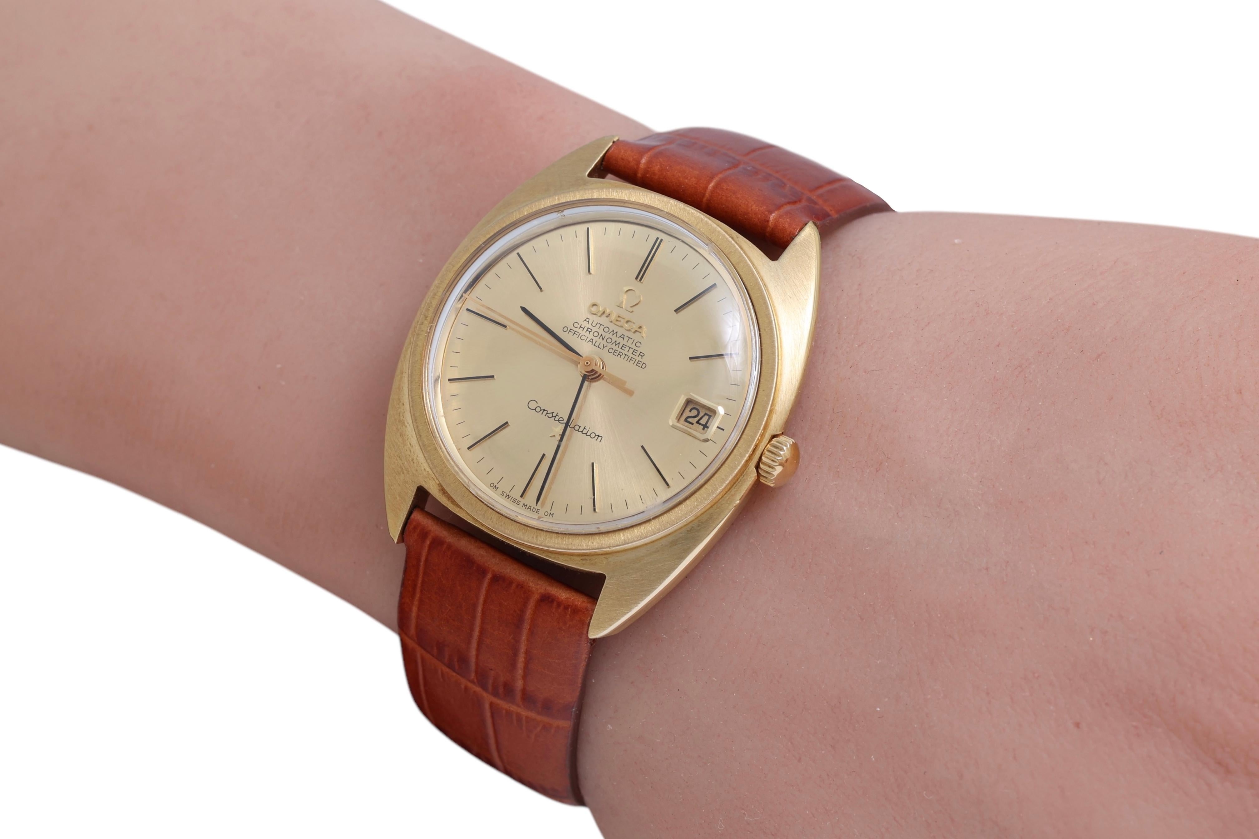 18 Kt Gold Omega Constellation Automatic Wrist Watch ! Ref. 168009 - 168017 For Sale 10