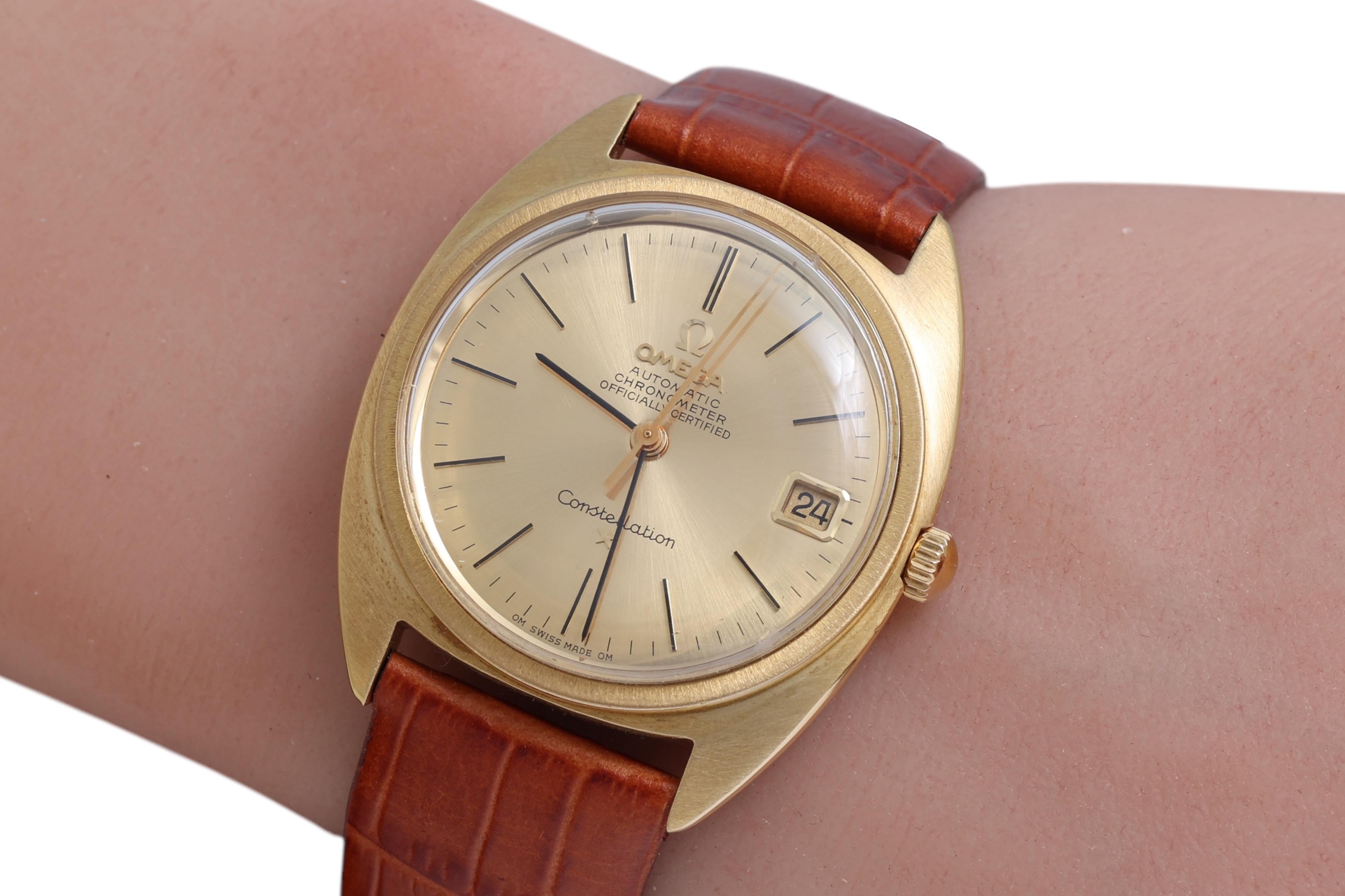 18 Kt Gold Omega Constellation Automatic Wrist Watch ! Ref. 168009 - 168017 For Sale 12