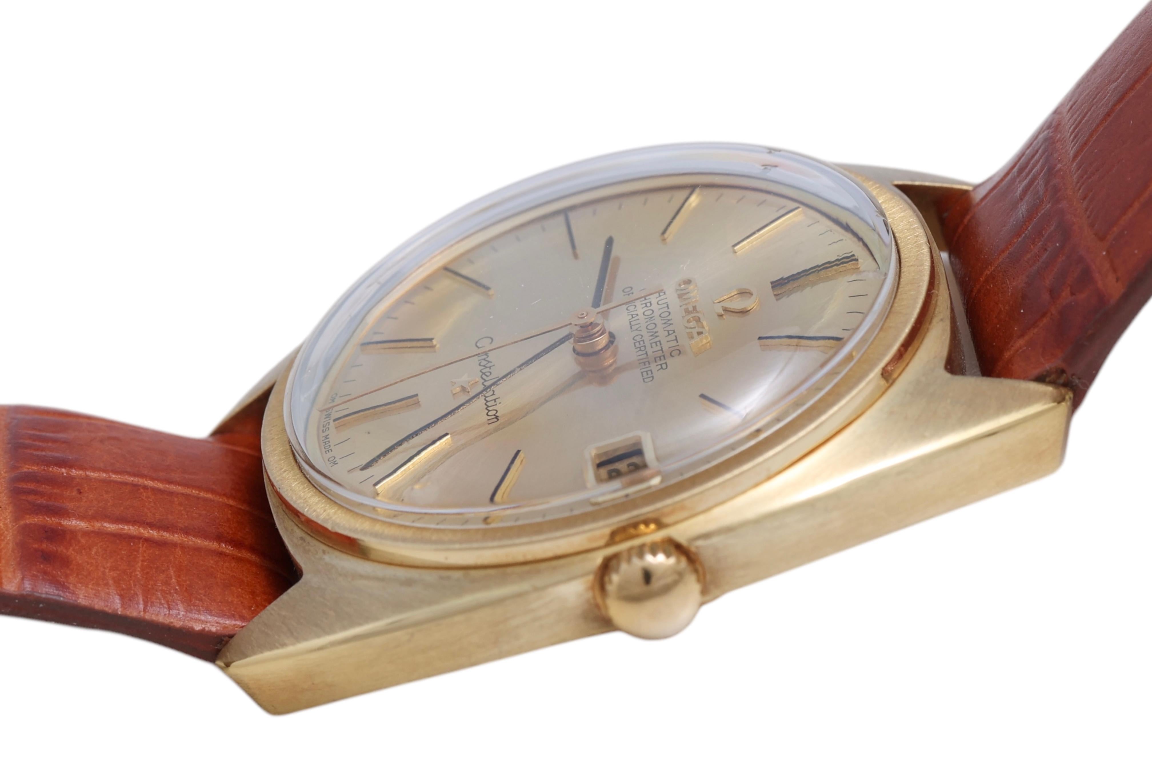 18 Kt Gold Omega Constellation Automatic Wrist Watch ! Ref. 168009 - 168017 For Sale 3