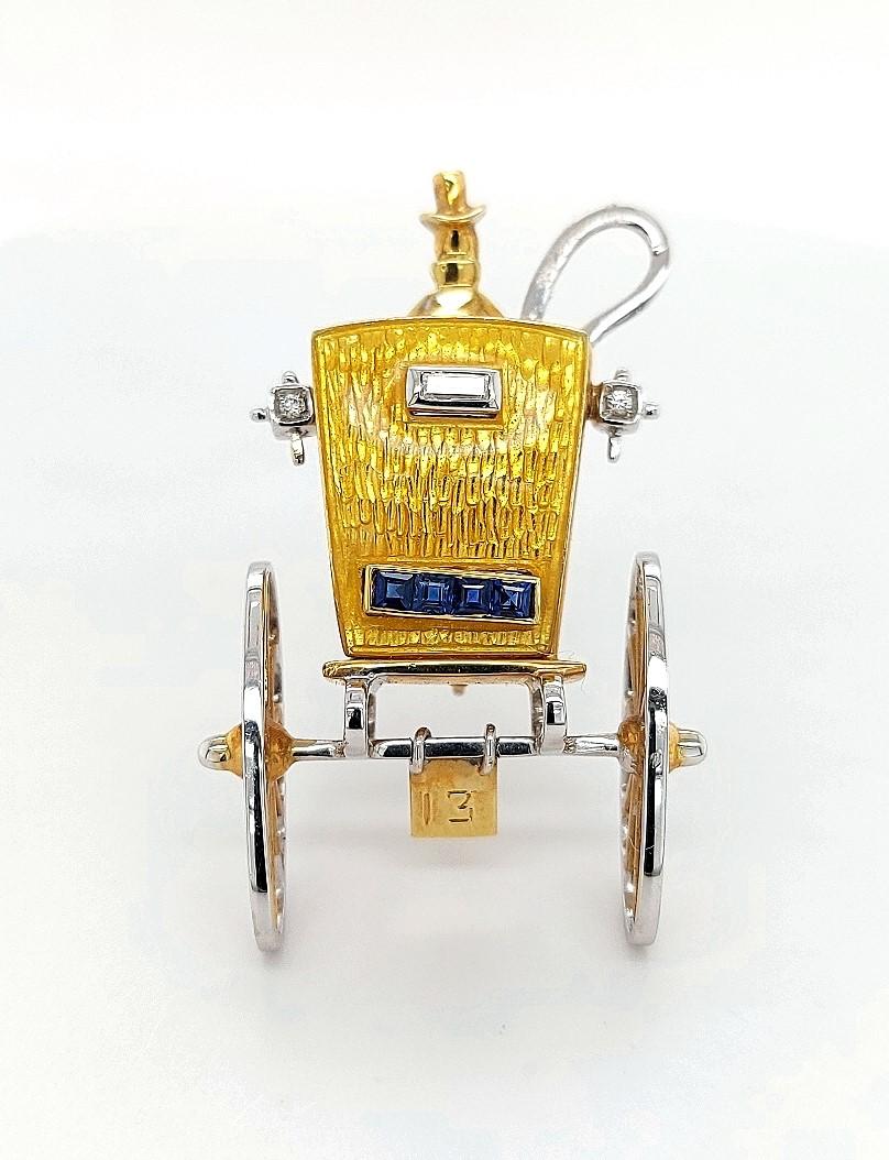 18kt Gold Original Handmade Brosche, Anhänger (Kunsthandwerker*in) im Angebot