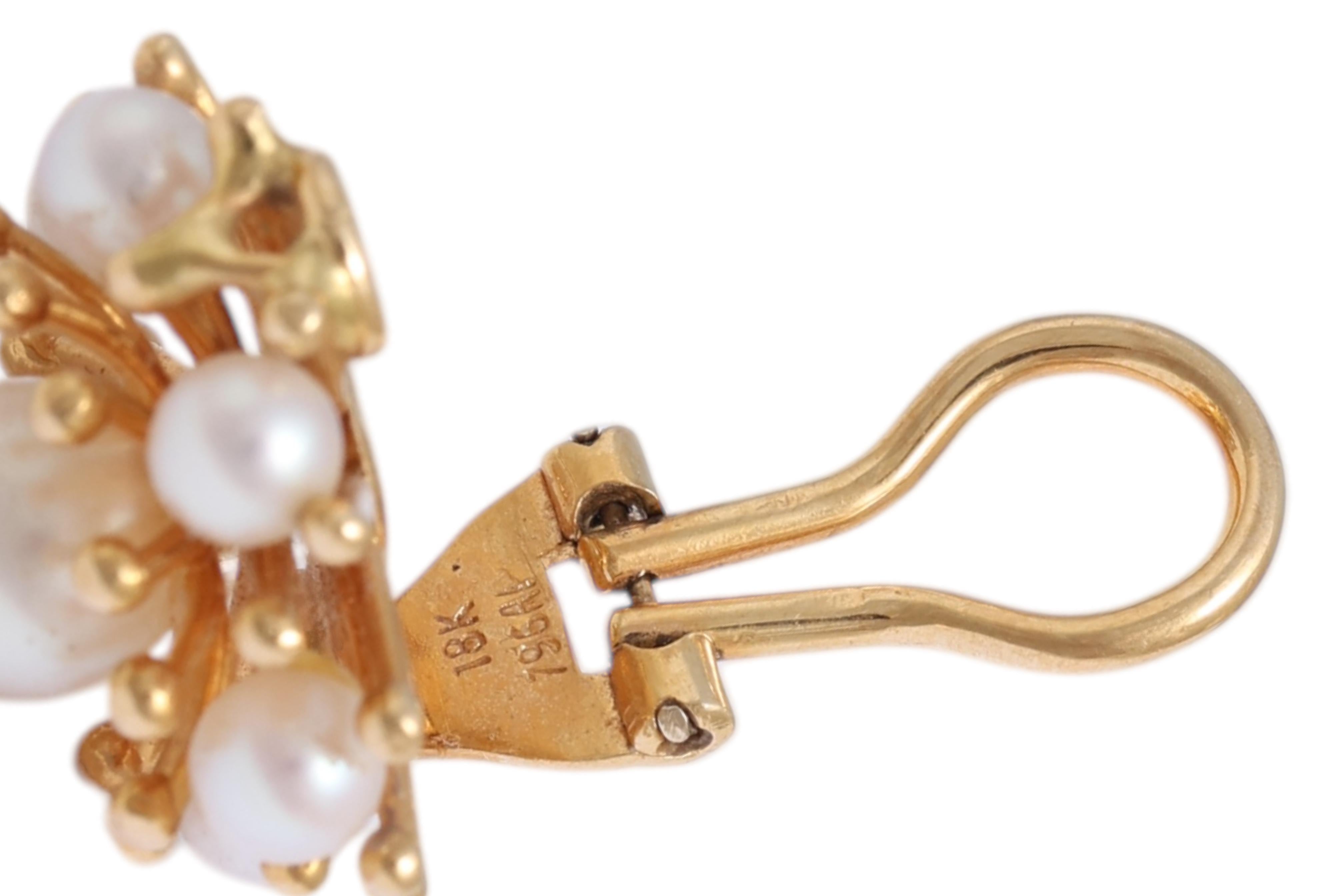 18 Kt Gold Perlen Set : Ring, Ohrringe & Anhänger komplett handgefertigt im Angebot 7