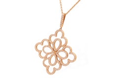 18 kt. Gold Pendant Set with 1.21 ct. Diamonds and 18 kt. Yellow Gold Necklace