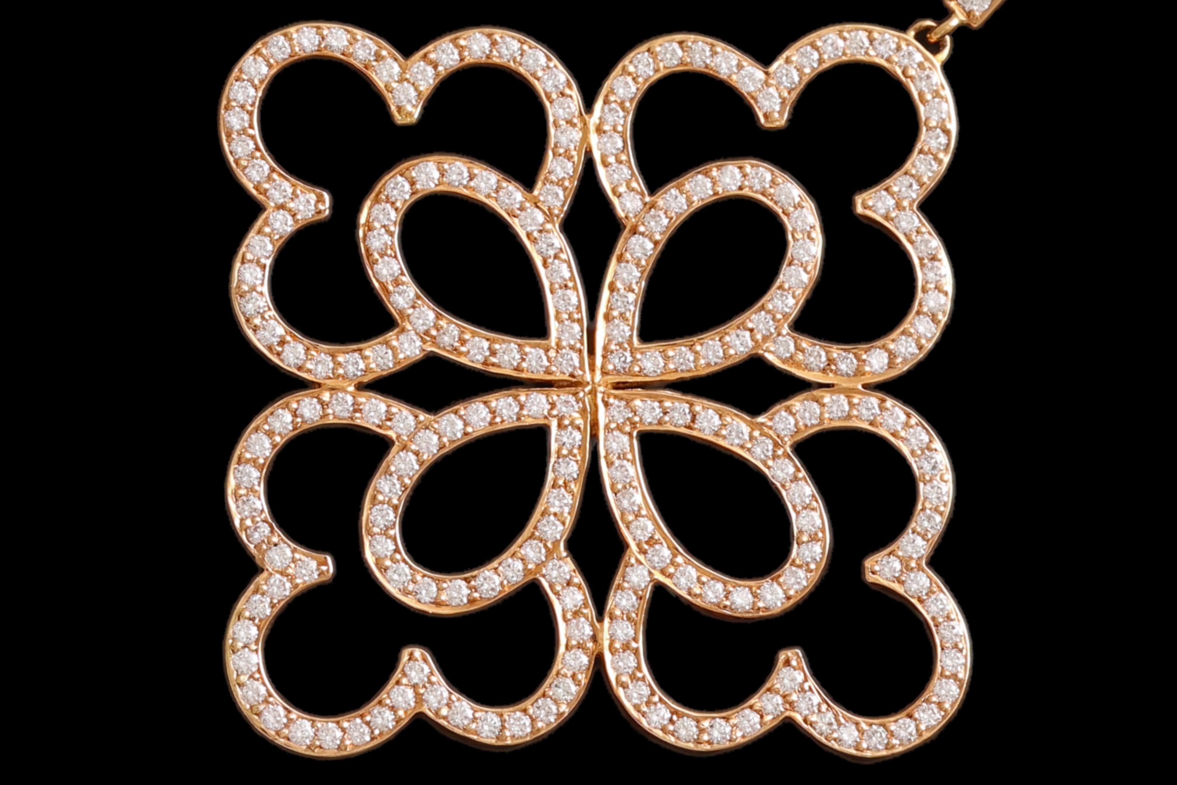 18 kt. Gold Pendant Set with 1.21 ct. Diamonds and 18 kt. Yellow Gold Necklace In New Condition For Sale In Antwerp, BE