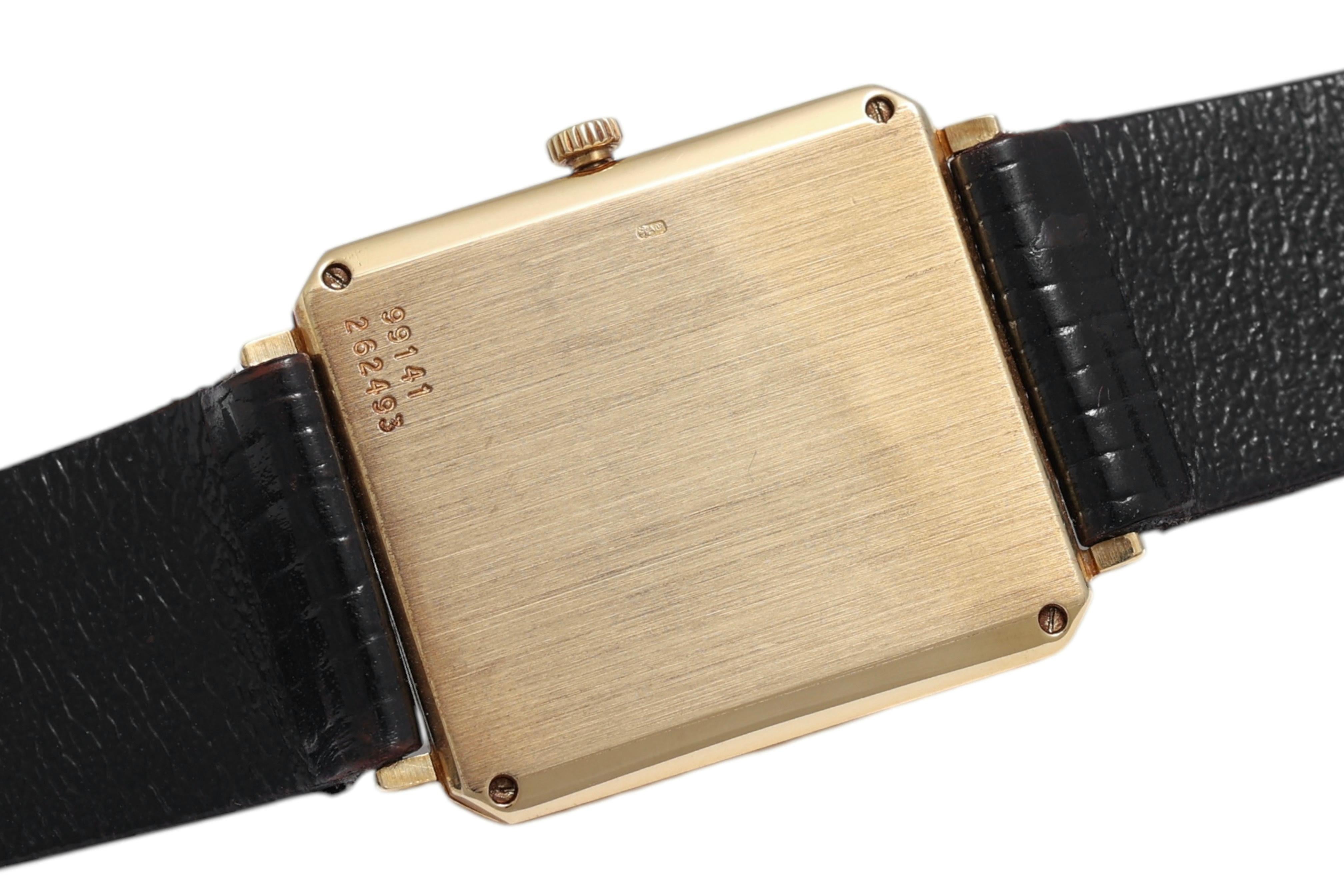 18 kt Gold Piaget Kleid Armbanduhr, mechanisches Kaliber 9P1, Ref 99141 im Angebot 5