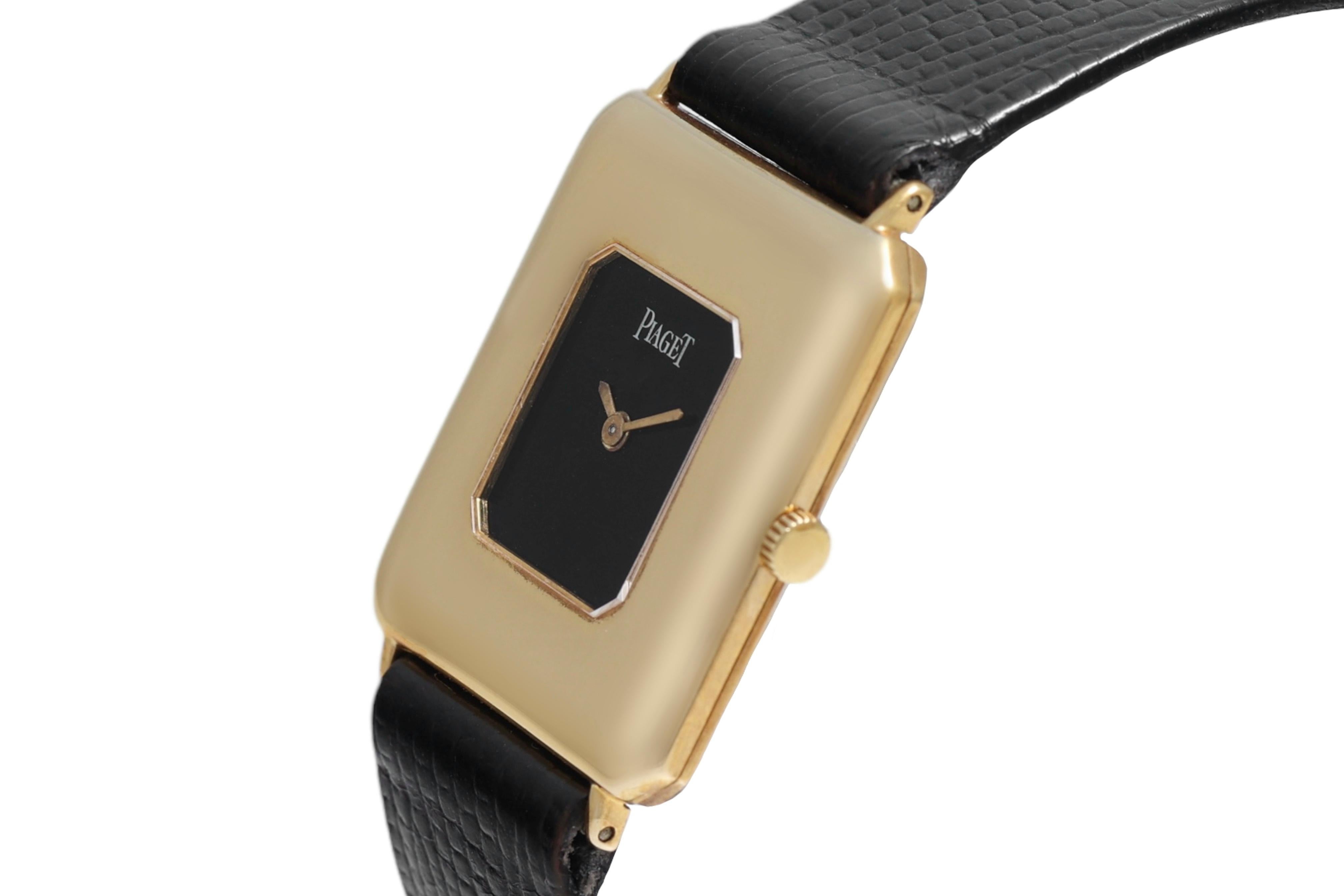 18 kt Gold Piaget Kleid Armbanduhr, mechanisches Kaliber 9P1, Ref 99141 (Kunsthandwerker*in) im Angebot