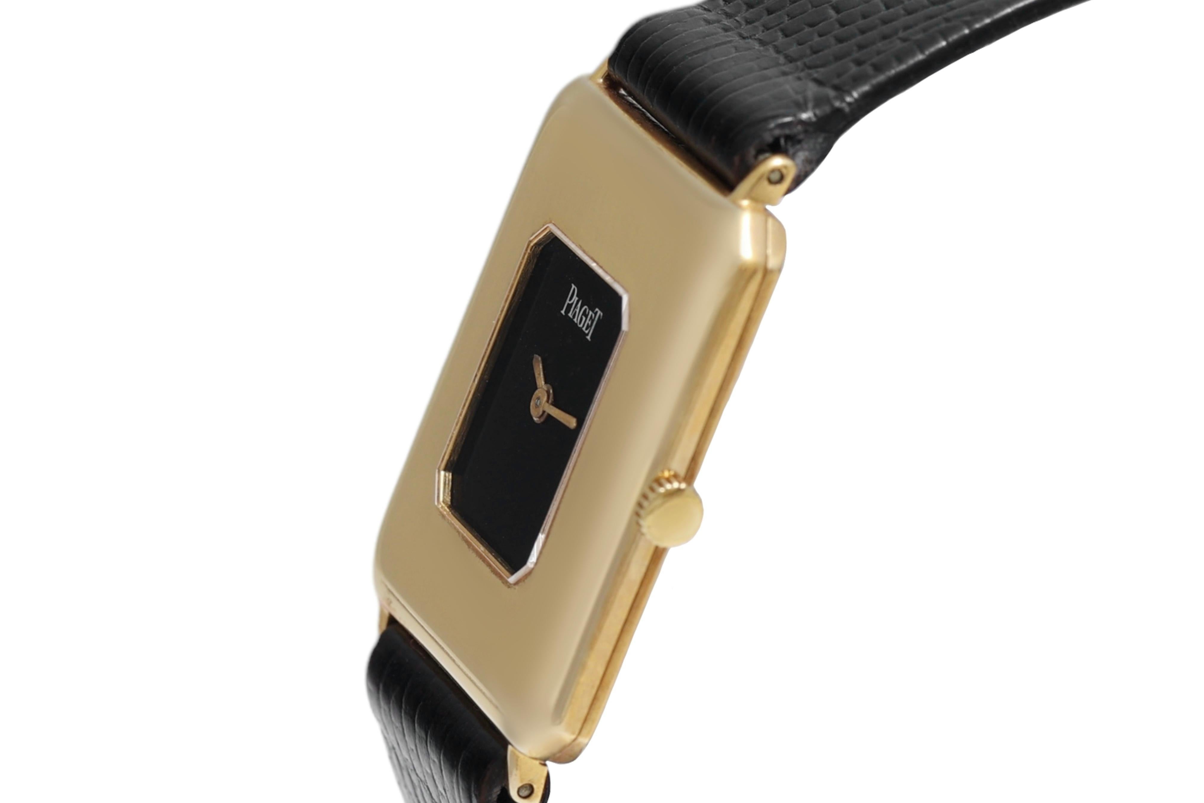 18 kt Gold Piaget Kleid Armbanduhr, mechanisches Kaliber 9P1, Ref 99141 im Zustand „Hervorragend“ im Angebot in Antwerp, BE