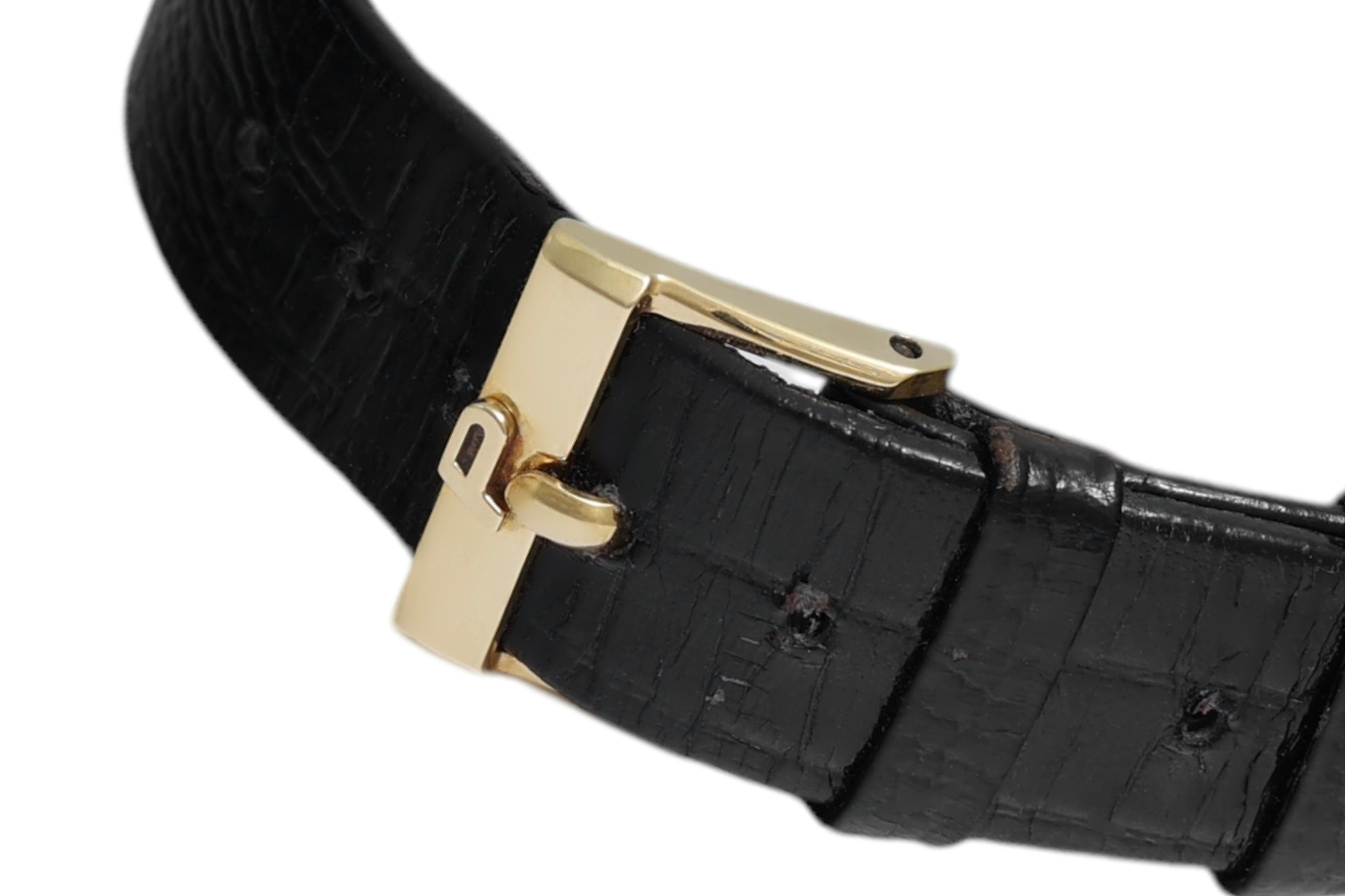 18 kt Gold Piaget Kleid Armbanduhr, mechanisches Kaliber 9P1, Ref 99141 im Angebot 4