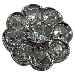 18 Kt Gold Ring Set with 0.71 Ct "Rose" Cut Diamonds