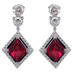 18 kt Gold Ruby& Diamonds Earrings+Diamond Earrings+Adler Geneva Bracelet