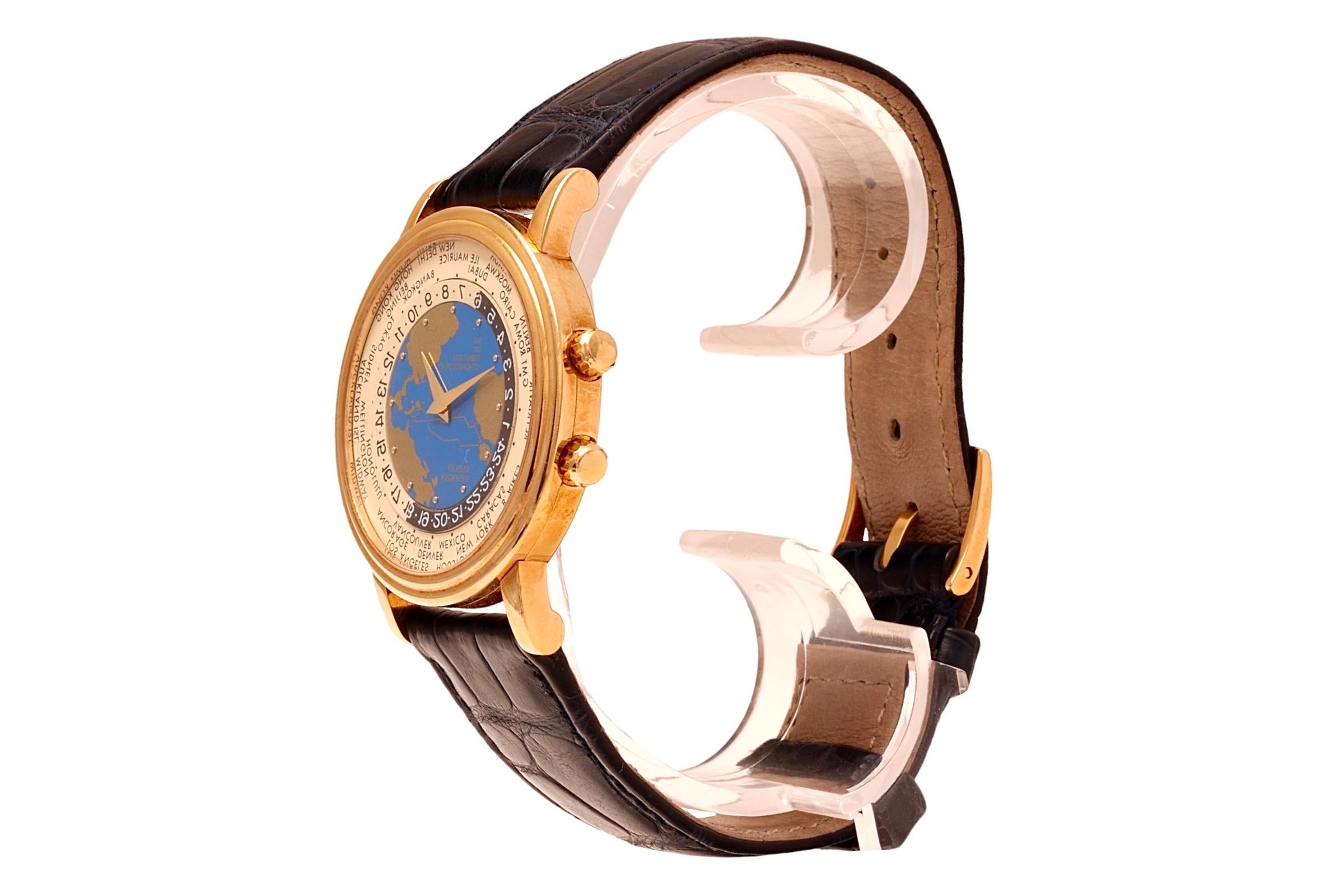Svend Andersen Worldtimer Montre-bracelet limitée en or 18 carats Unisexe en vente