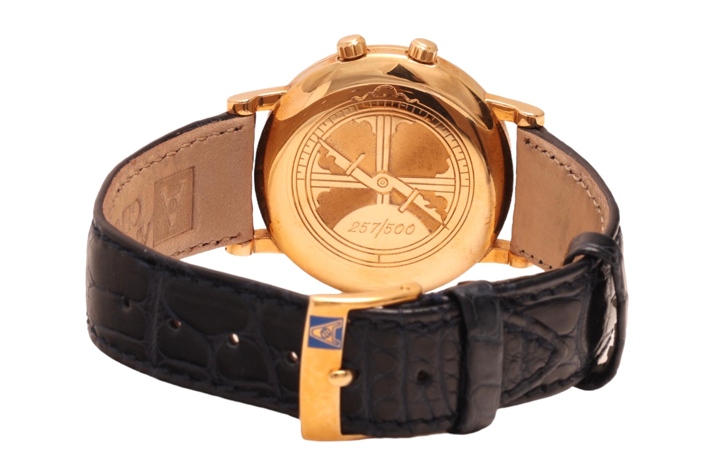 18 kt Gold Svend Andersen Worldtimer Limited Wrist Watch For Sale 1