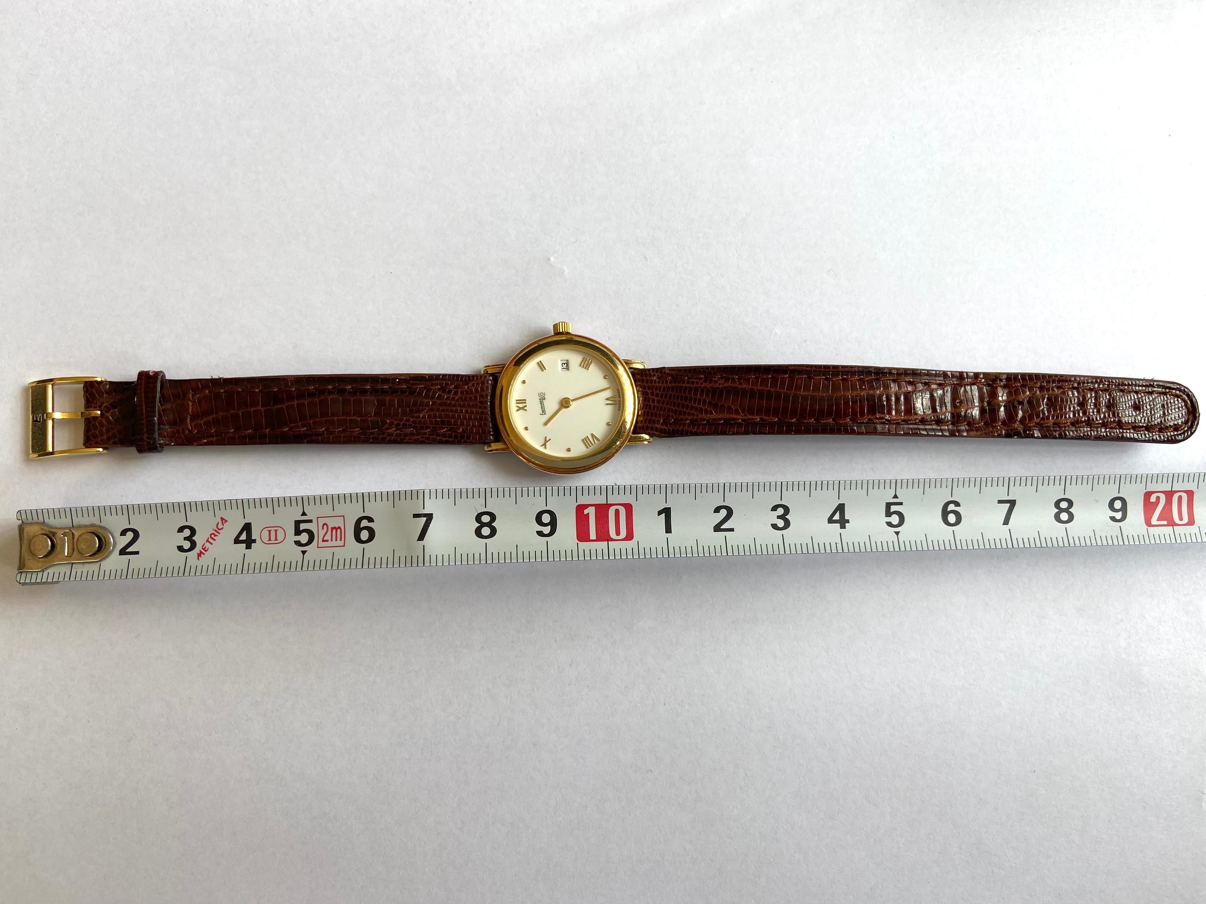 Modern 18 kt Gold Watch, Eberhard, women's model, vintage, 90s.