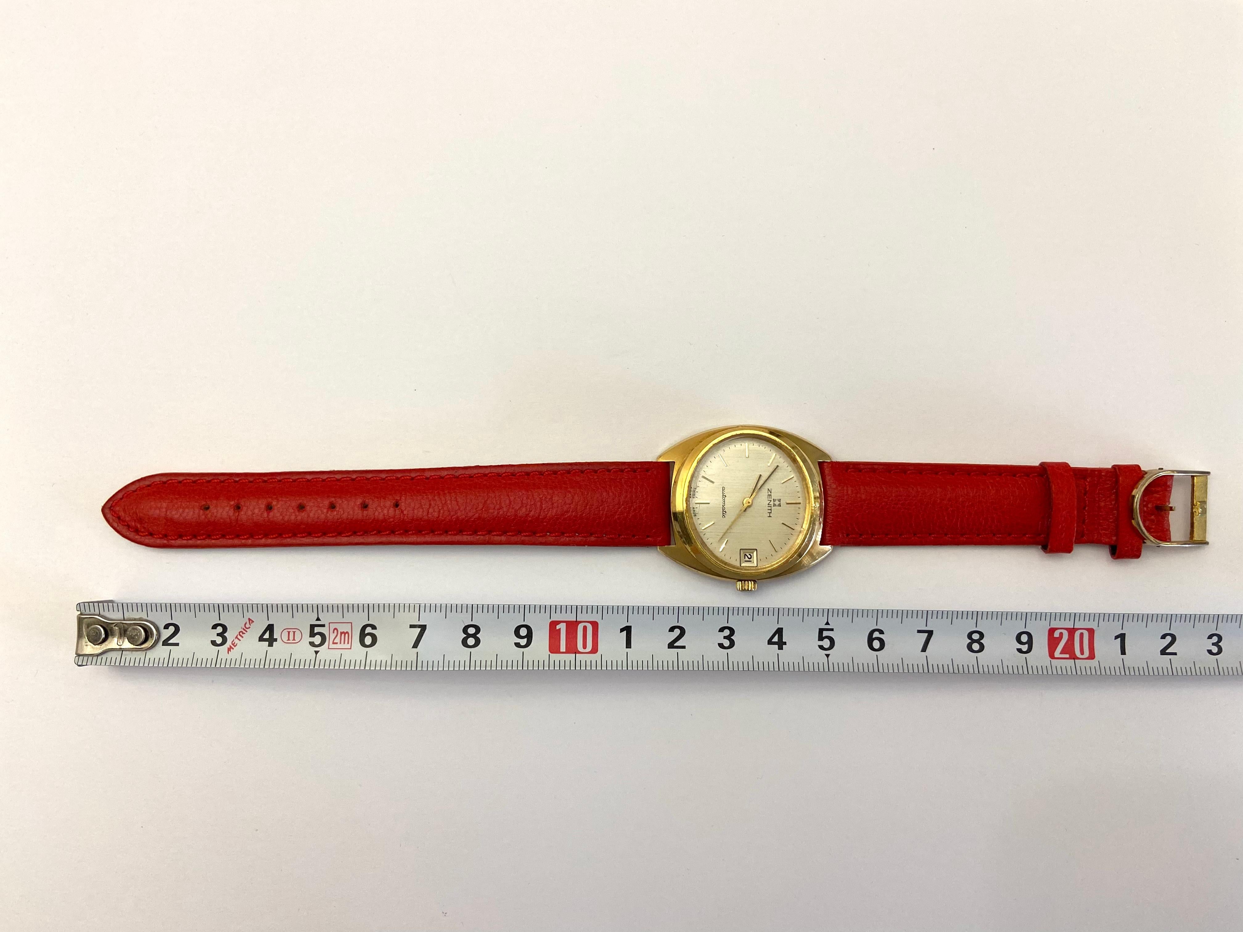 18 Kt Gold ZENITH Automatic Watch, Vintage, 1970s For Sale 1