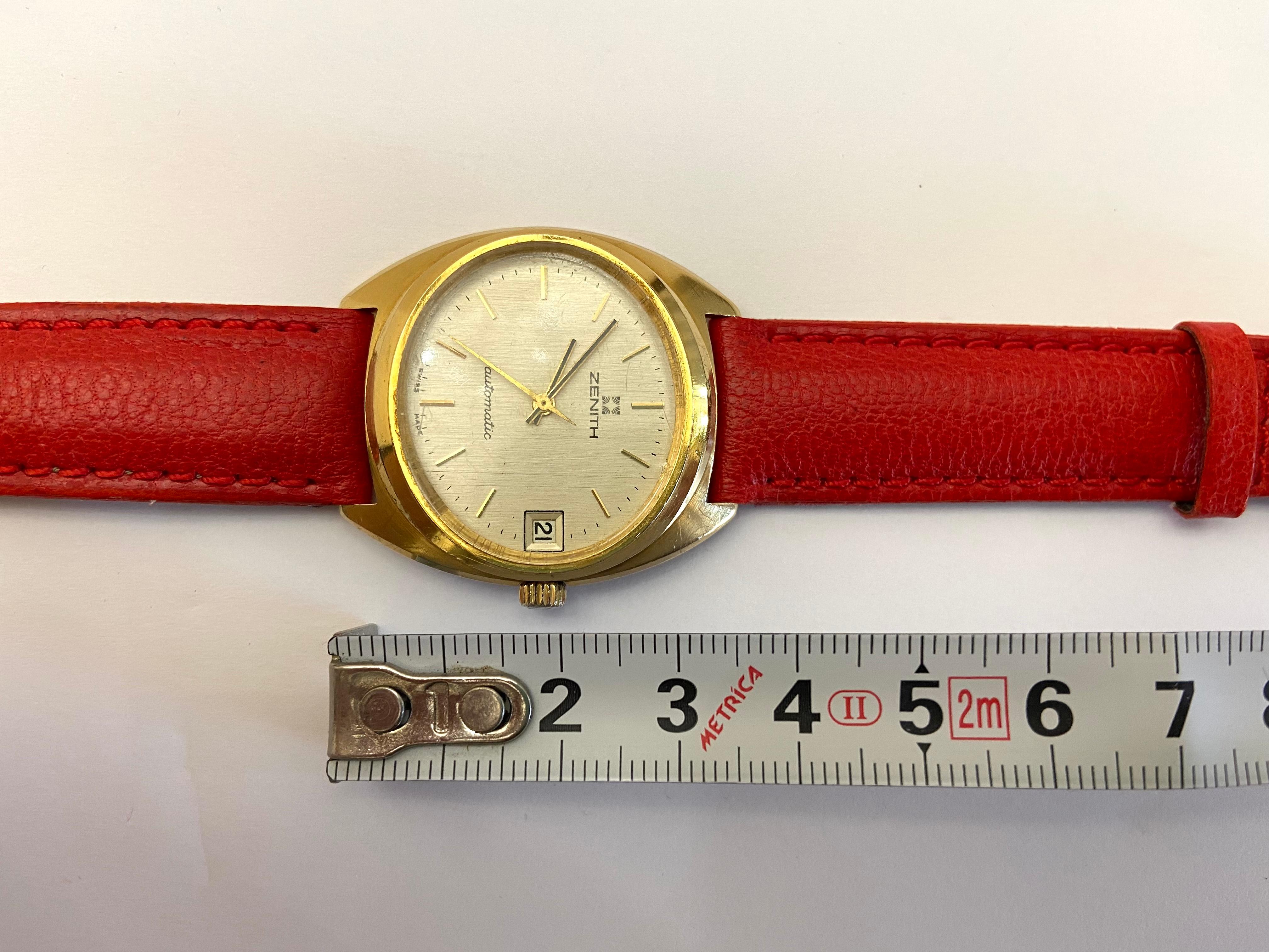 18 Kt Gold ZENITH Automatic Watch, Vintage, 1970s For Sale 2