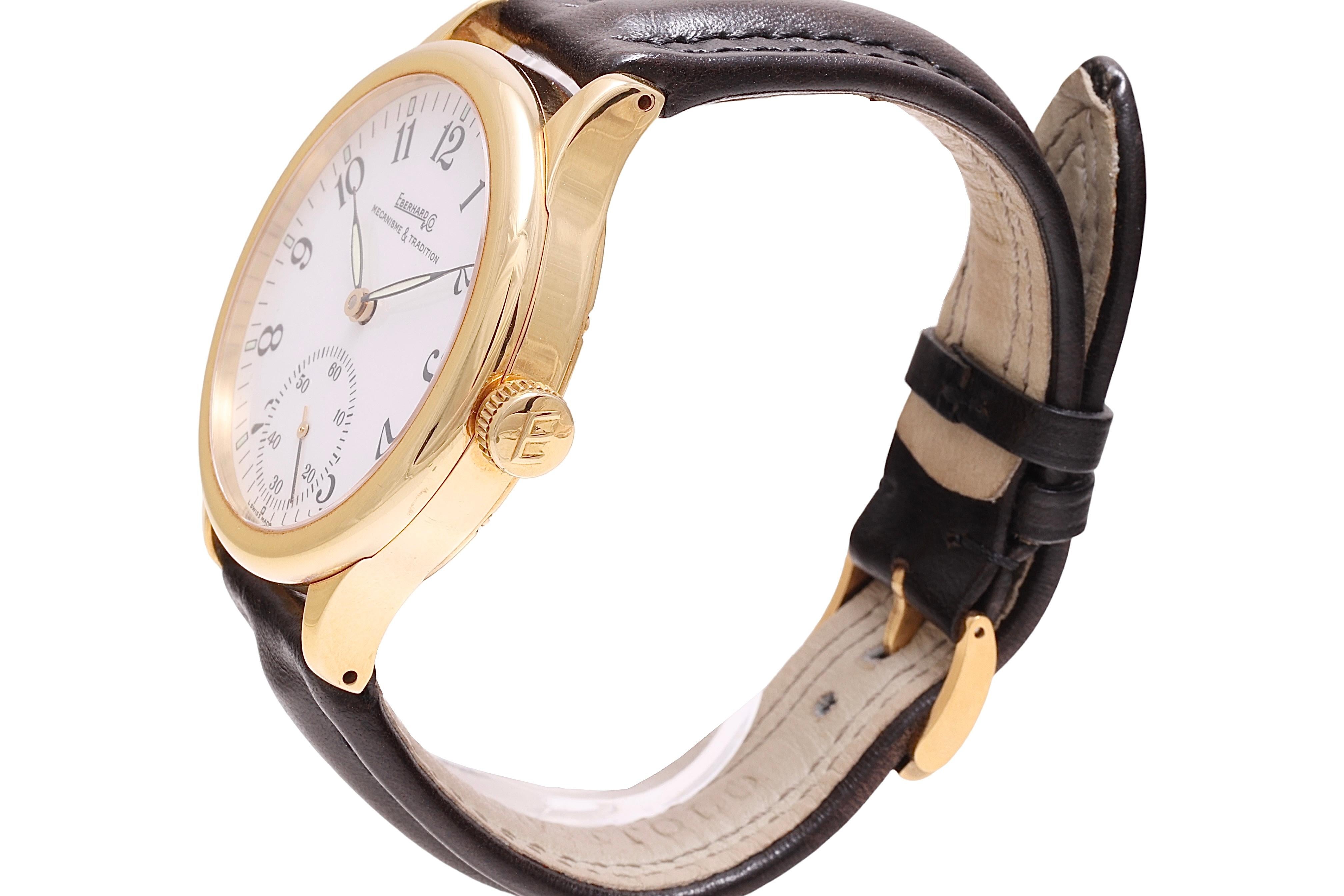 Grande montre-bracelet collection Grand Eberhard à remontage manuel 18 carats Neuf - En vente à Antwerp, BE