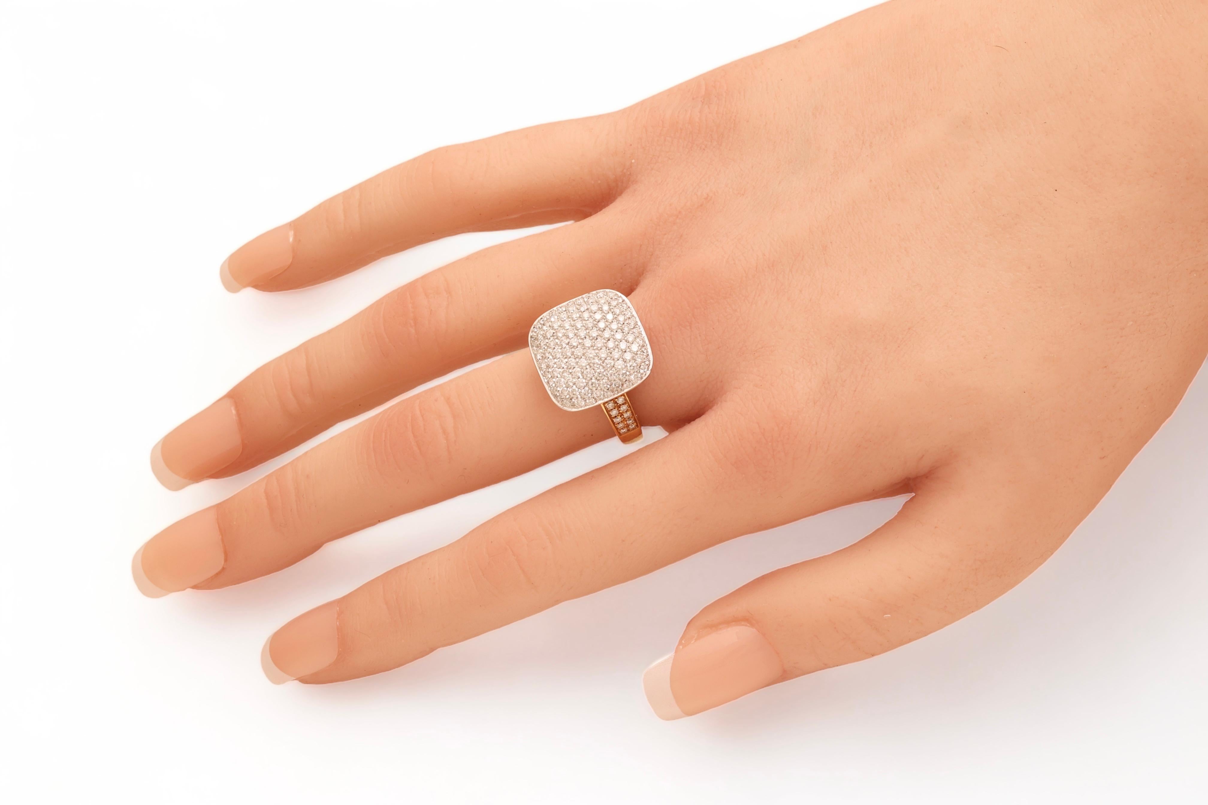 18 kt. Hulchi Belluni Bi color Ring Set with 2.4 ct. Brilliant cut Diamonds  For Sale 4