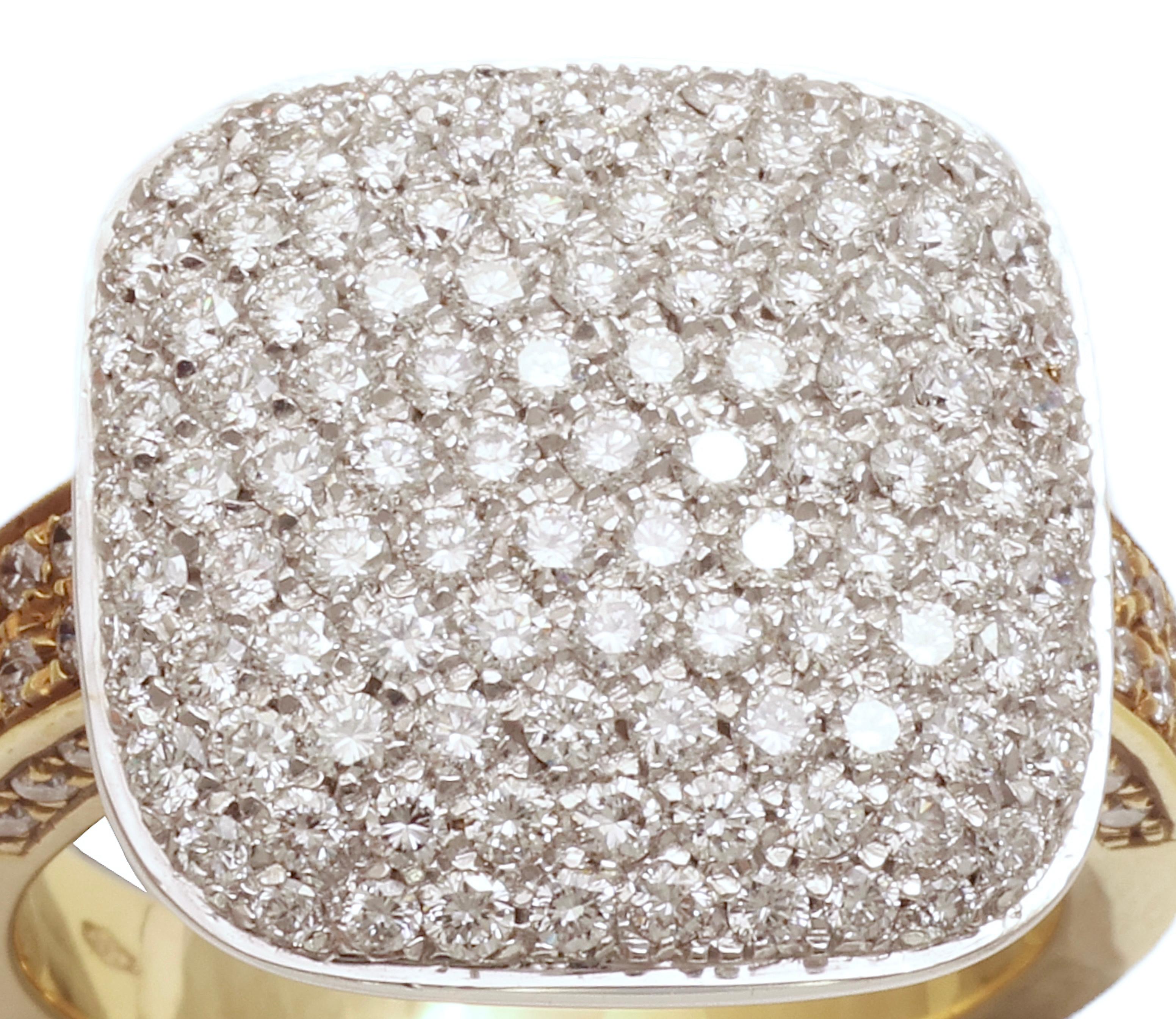  18 kt. Hulchi Belluni Bi color Ring Set with 2.4 ct. Brilliant cut Diamonds  For Sale 3