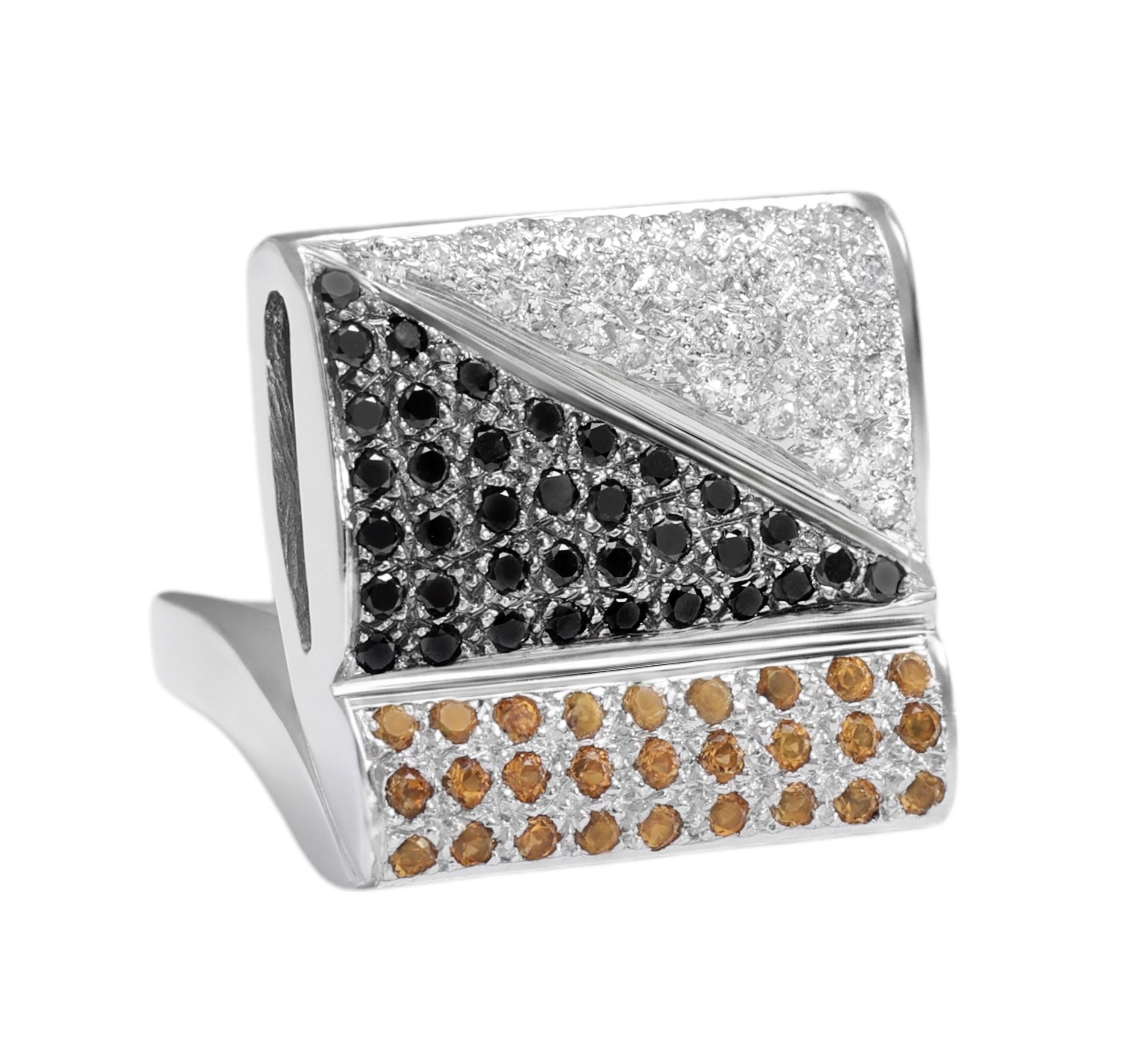 WHITE GOLDEN MULTI COLOR RING WITH DIAMONDS & SEMI PRECIOUS STONES

MATERIAL: 18 kt white gold

SIZE: 54 EU / 7 US ( Can be resized for free )

WEIGHT: 18.1 grams / 11.63 dwt / 0.640 oz

DIAMONDS: white brilliant cut diamonds together  0.30 cts,