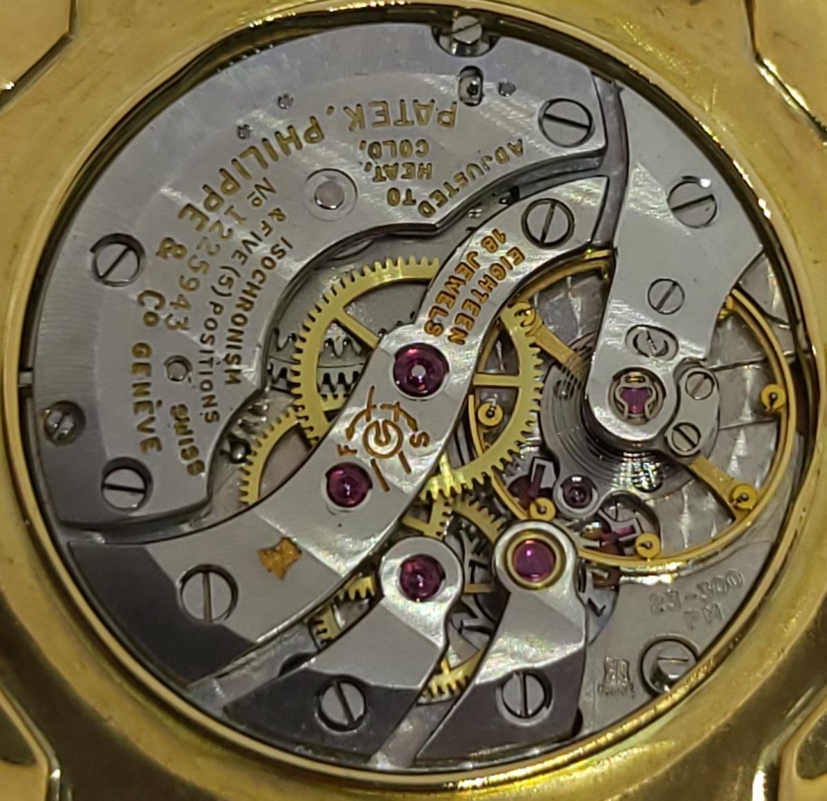 18 kt Patek Philippe TV, Elipse mit Bronze-/ Vermeer-Zifferblatt Ref. 3644 im Angebot 5