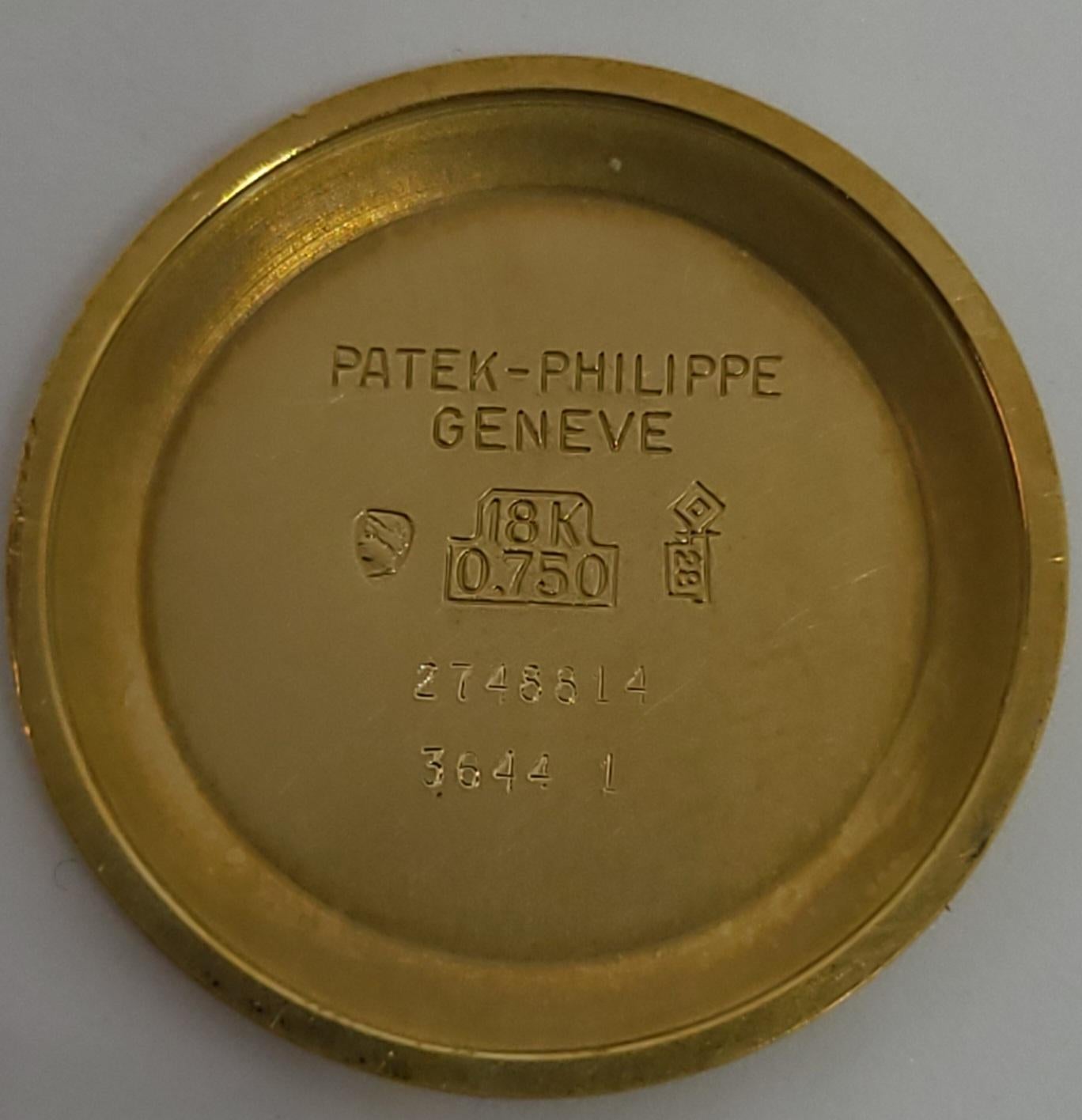 18 kt Patek Philippe TV, Elipse mit Bronze-/ Vermeer-Zifferblatt Ref. 3644 im Angebot 7