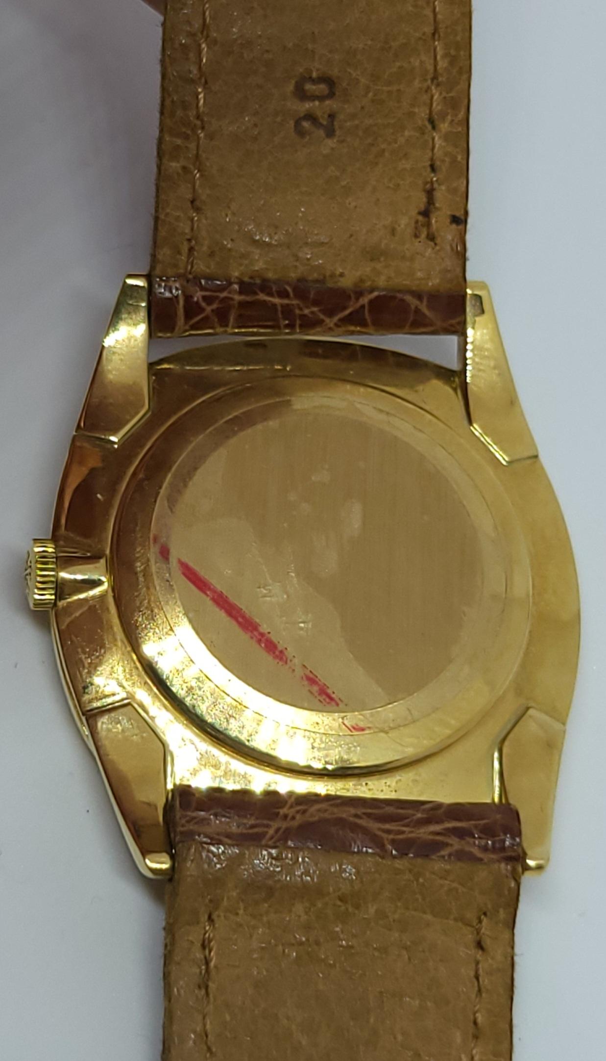 18 kt Patek Philippe TV, Elipse mit Bronze-/ Vermeer-Zifferblatt Ref. 3644 im Angebot 9