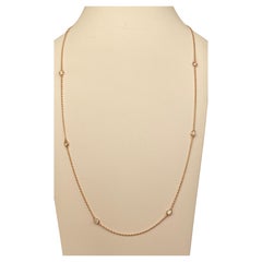 18 kt Pink Gold Diamonds Necklace 0.40 Carats of Diamonds