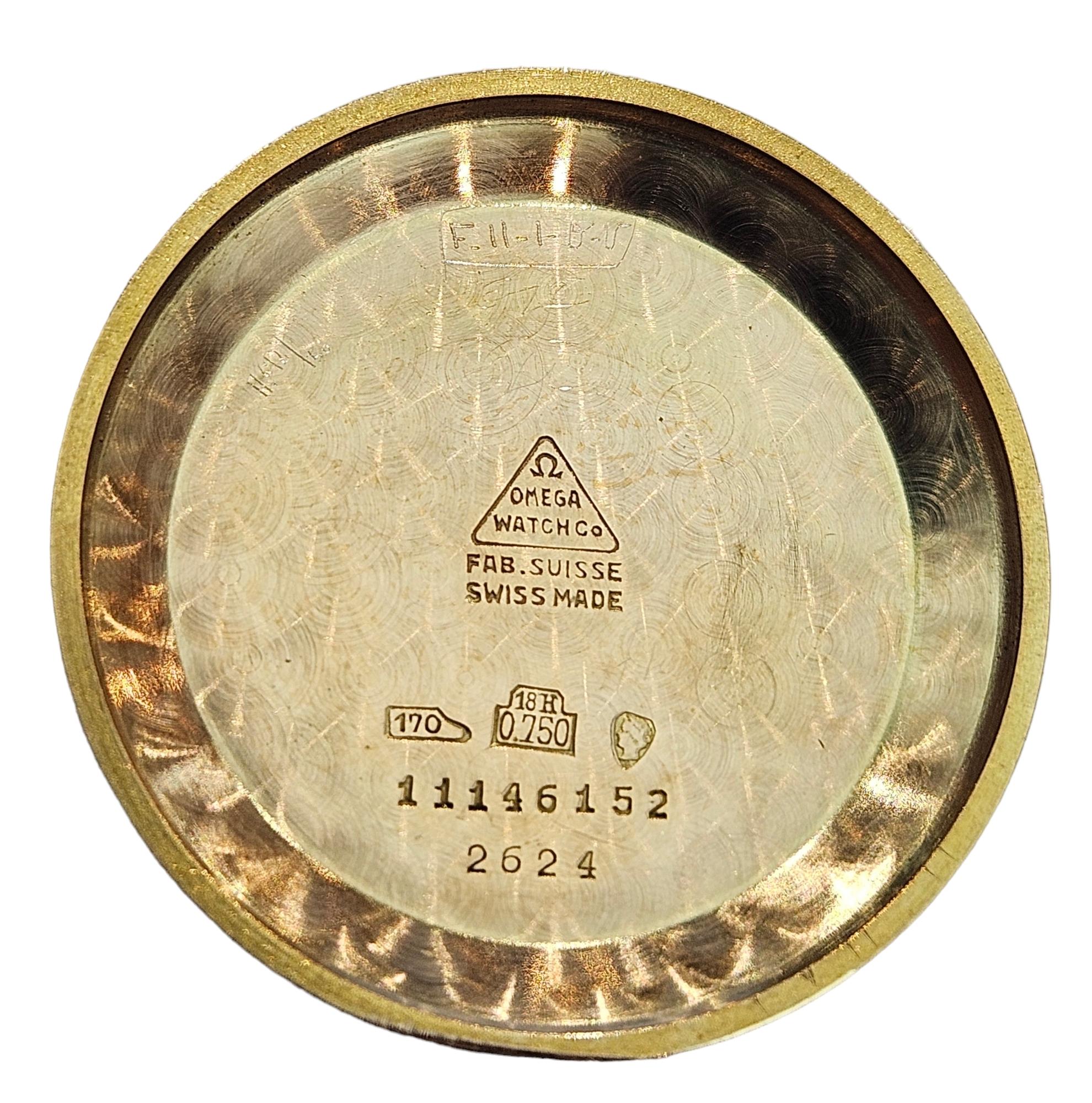 18 kt. Pink Gold Omega Honeycomb Ref 2624, Manual Winding For Sale 6