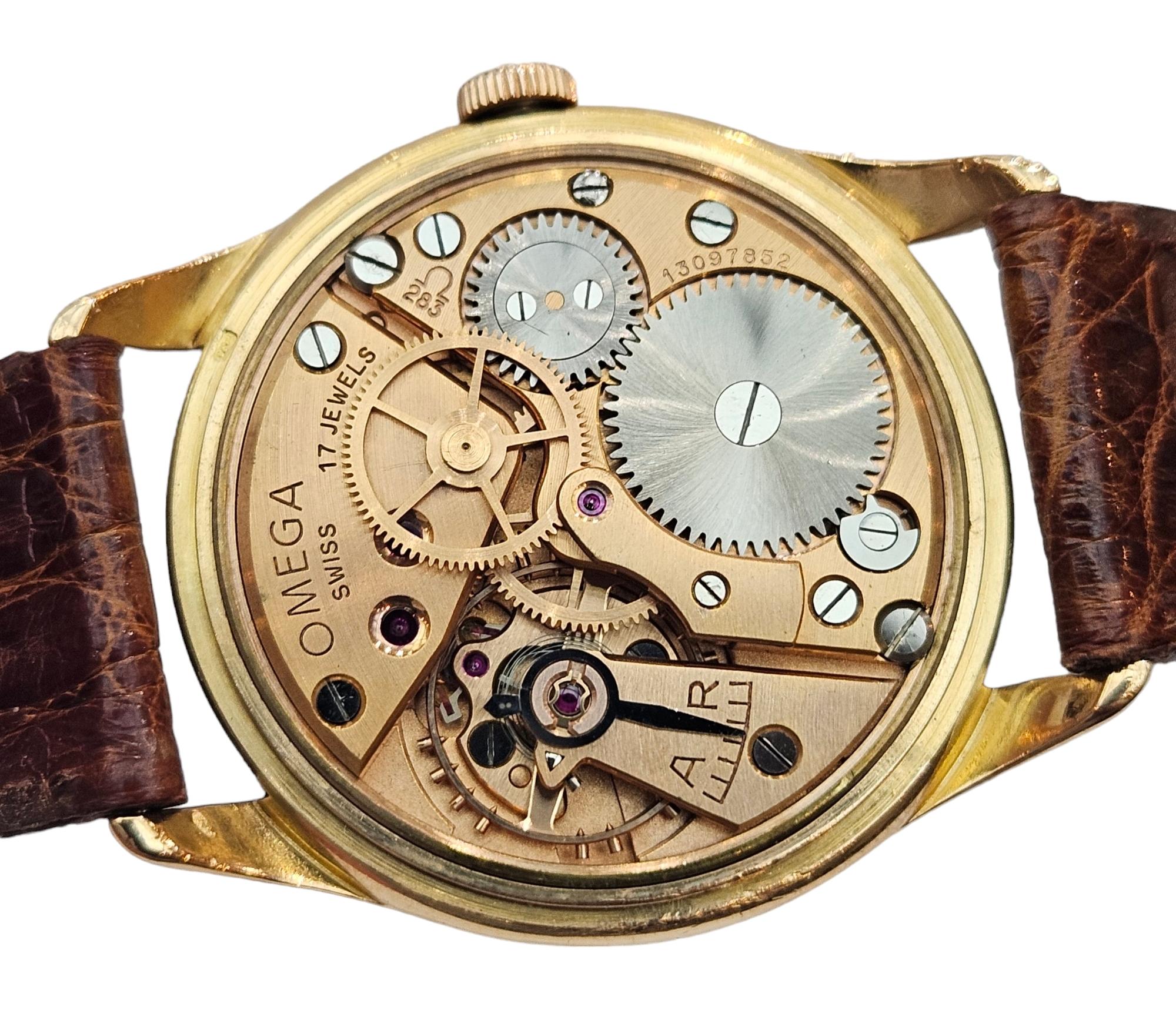 18 kt. Pink Gold Omega Honeycomb Ref 2624, Manual Winding For Sale 7