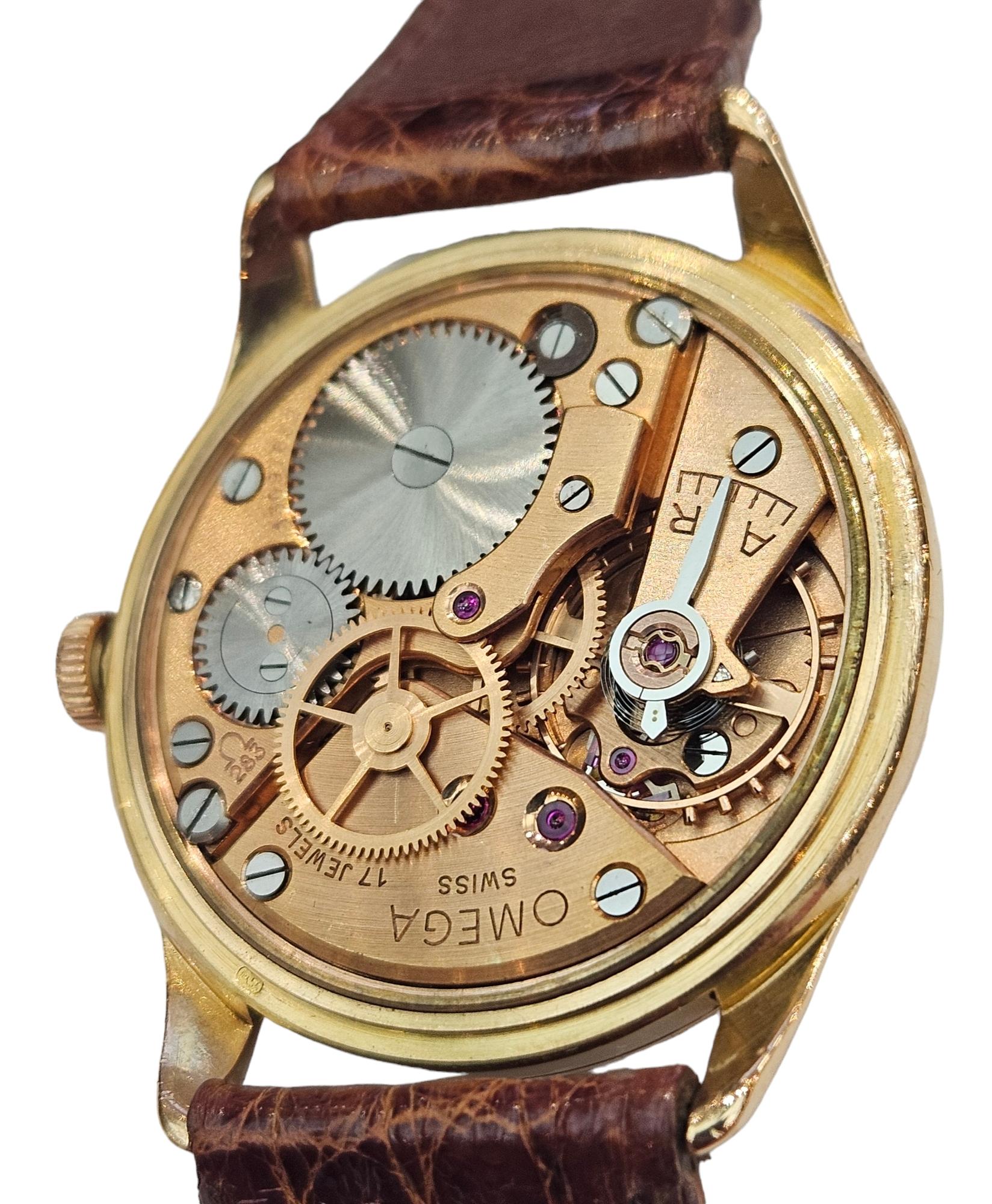 18 kt. Pink Gold Omega Honeycomb Ref 2624, Manual Winding For Sale 8
