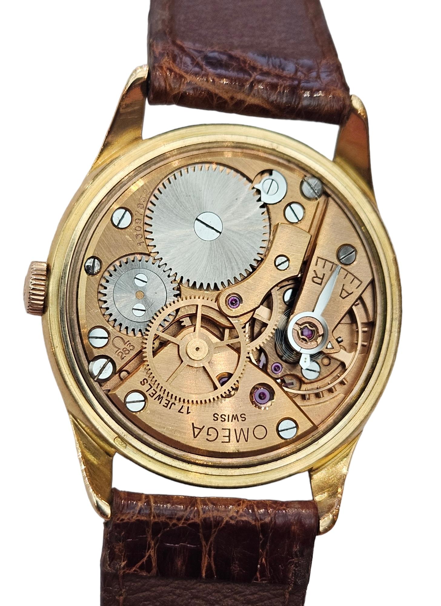 18 kt. Pink Gold Omega Honeycomb Ref 2624, Manual Winding For Sale 9