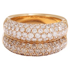 18 kt. Pink Gold Ring with 2.79 ct. White & Cognac Diamonds