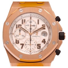 Used 18 Kt Pink/Rose Gold Audemars Piguet Off Shore Chronograph, Extract/Box/Revision