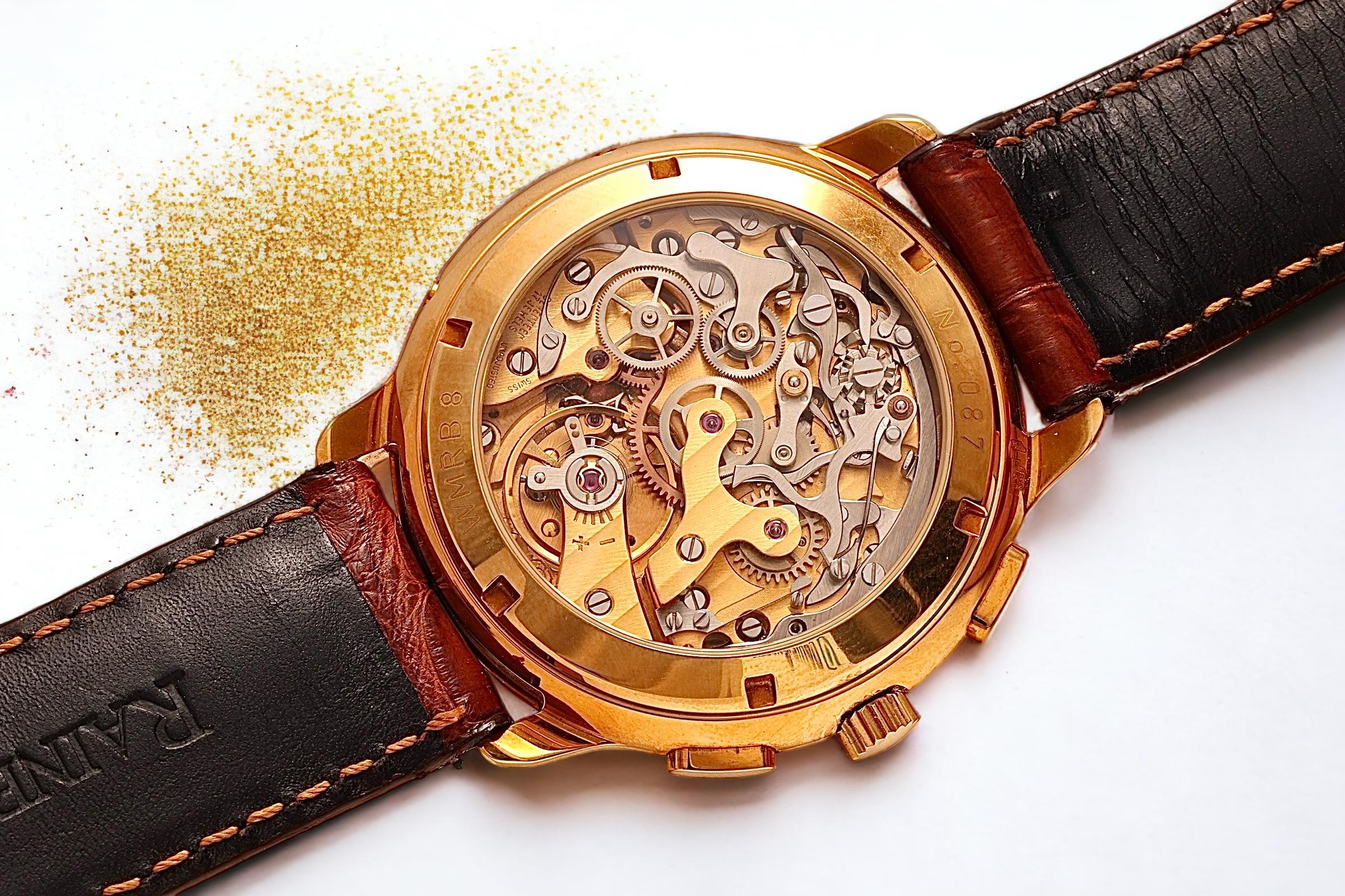 Montre-bracelet de collection 18 carats Rainer Brand Triple Date Moonphase chronographe  en vente 10
