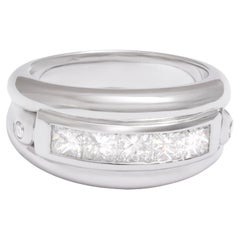 18 kt. Bague avec 1,25 carat Diamants de taille Princesse et diamants de taille Brilliante