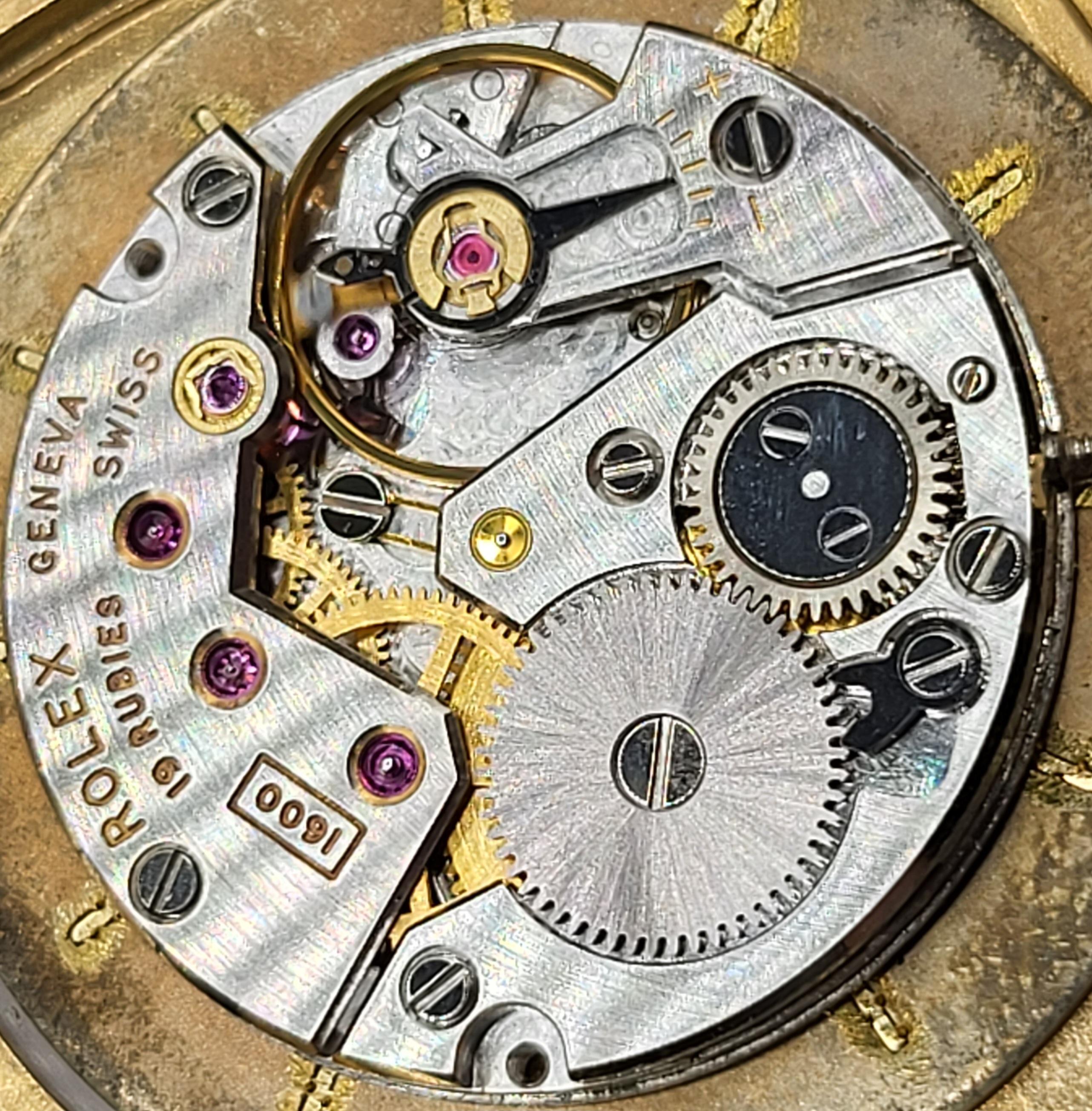 18 Kt. Rolex Cellini Wrist Watch Ref 3904 Mechanical Manual Cal.1600 Collectors For Sale 2
