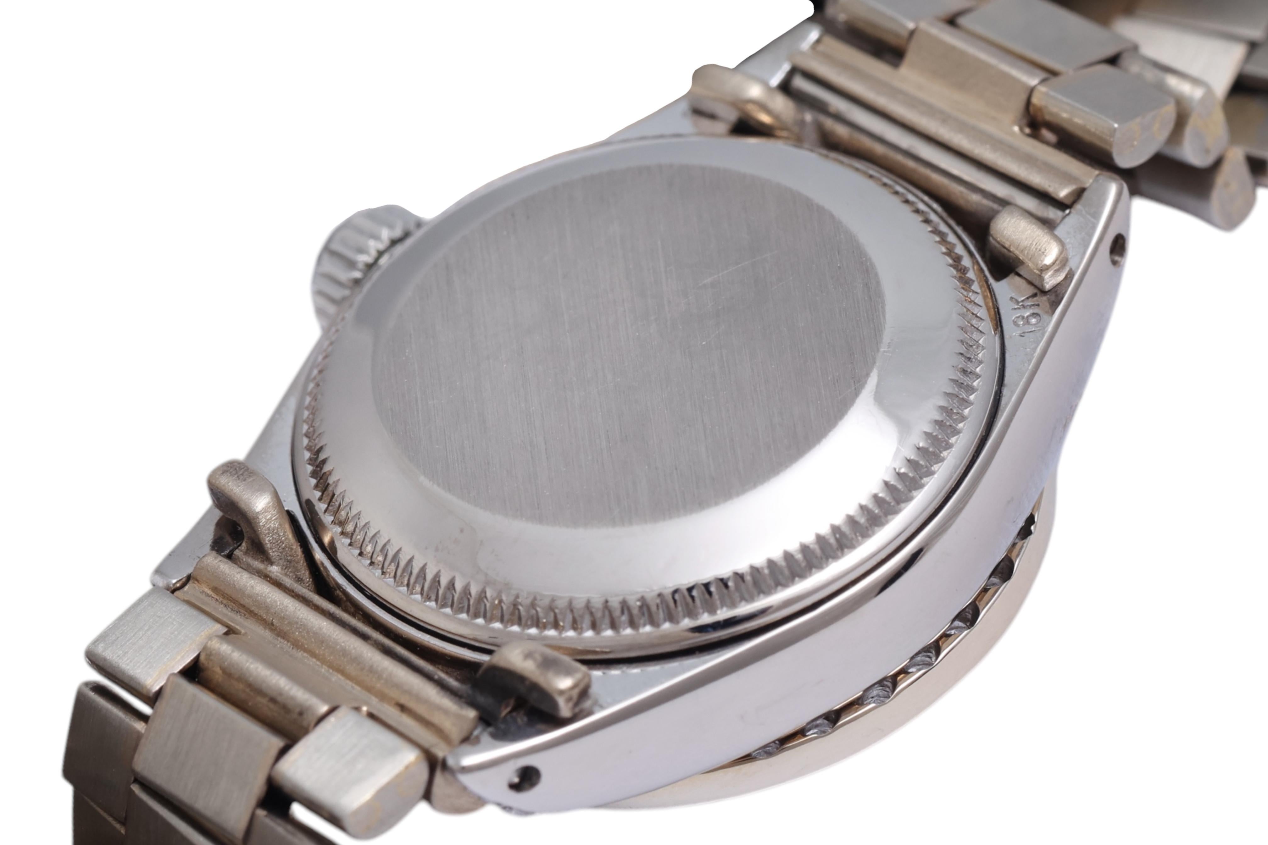 Rolex Lady President in oro bianco 18 Kt con quadrante e lunetta di diamanti in vendita 7