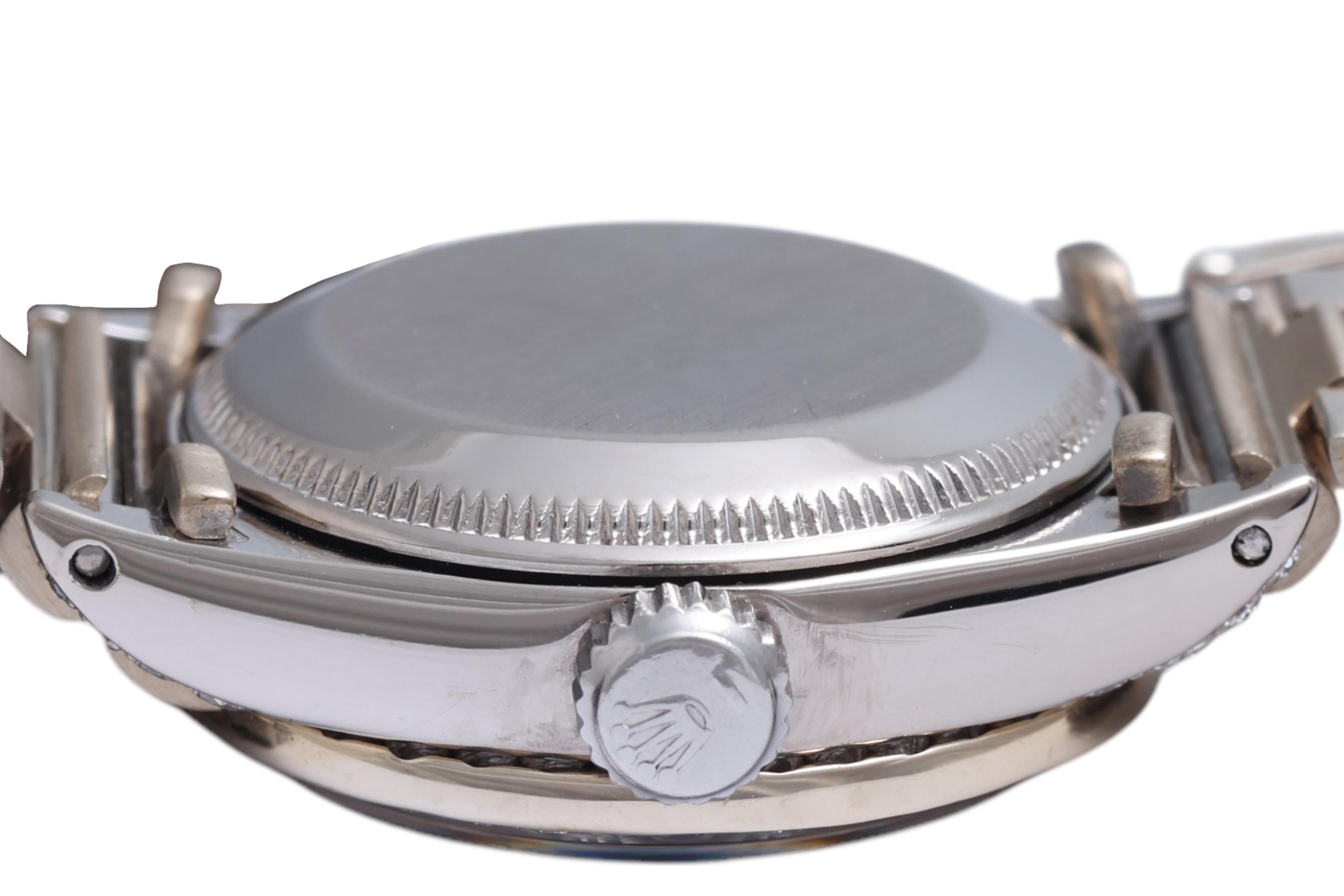 Rolex Lady President in oro bianco 18 Kt con quadrante e lunetta di diamanti in vendita 8
