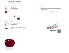 GRS Certified Pigeon's Blood Ruby Eighteen Karat Yellow Gold Cocktail Ring