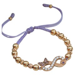 18 Kt Rose Gold Infinity Bracelet